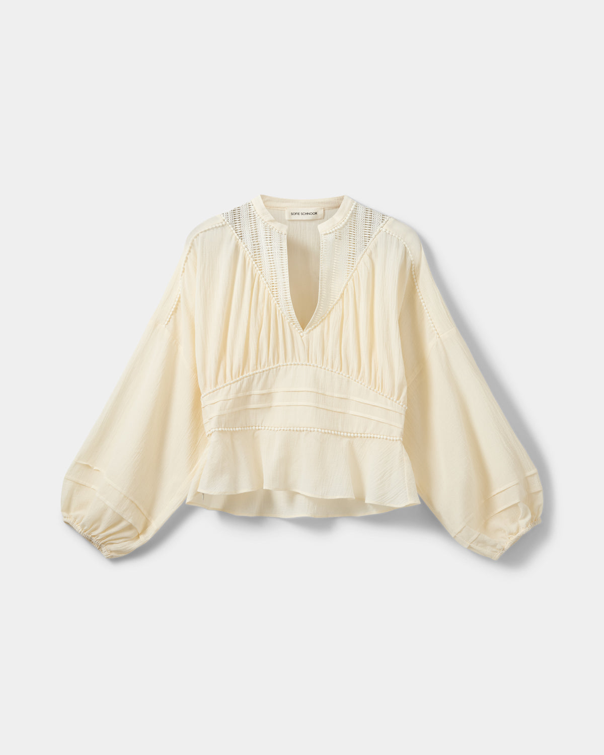 Sofie Schnoor WOMEN LOUSW LACE DETAIL BLOUSE Blouse 0159 Cream White