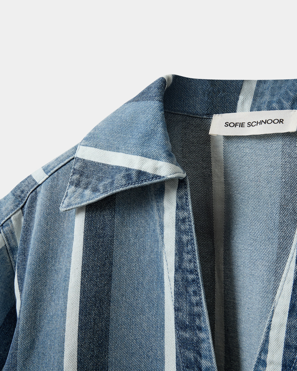 Sofie Schnoor WOMEN MAKISW STRIPED DENIM SHIRT Shirt 5123 Blue denim Stripe