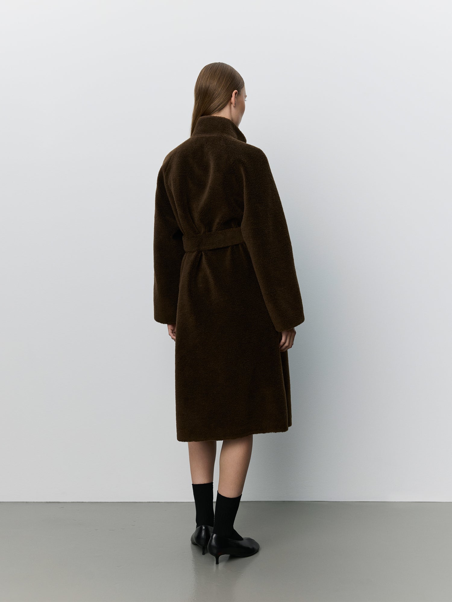 Sofie Schnoor WOMEN MARGITSW WOOL FUR COAT Jacket 7025 Dark brown