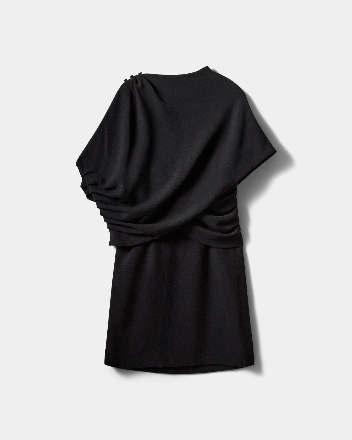 Sofie Schnoor WOMEN ICON 019 - MARTHASW DRAPED CAPE MINI DRESS Dress 1000 Black