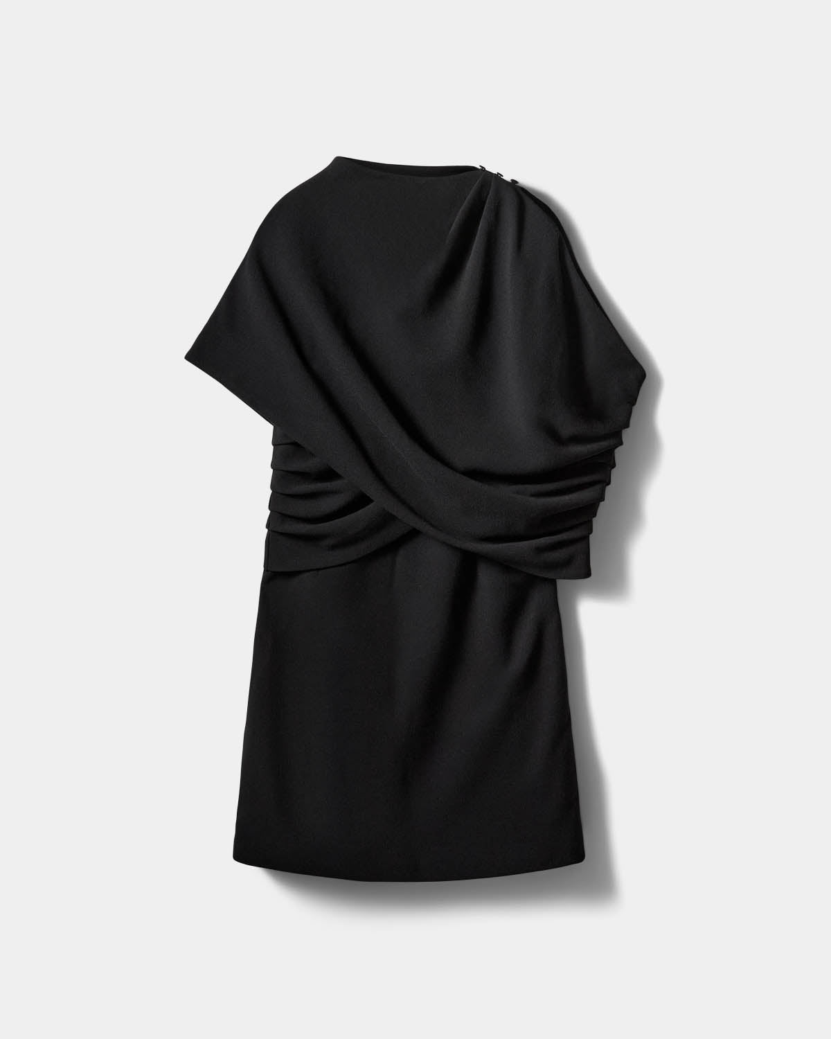 Sofie Schnoor WOMEN ICON 019 - MARTHASW DRAPED CAPE MINI DRESS Dress 1000 Black