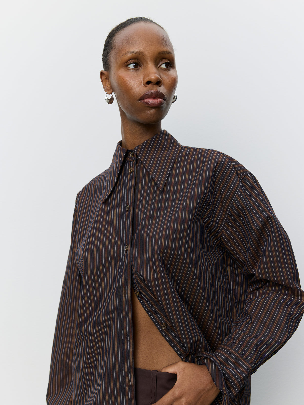 Sofie Schnoor WOMEN MASHASW STRIPED SHIRT Shirt 7171 Dark Plum