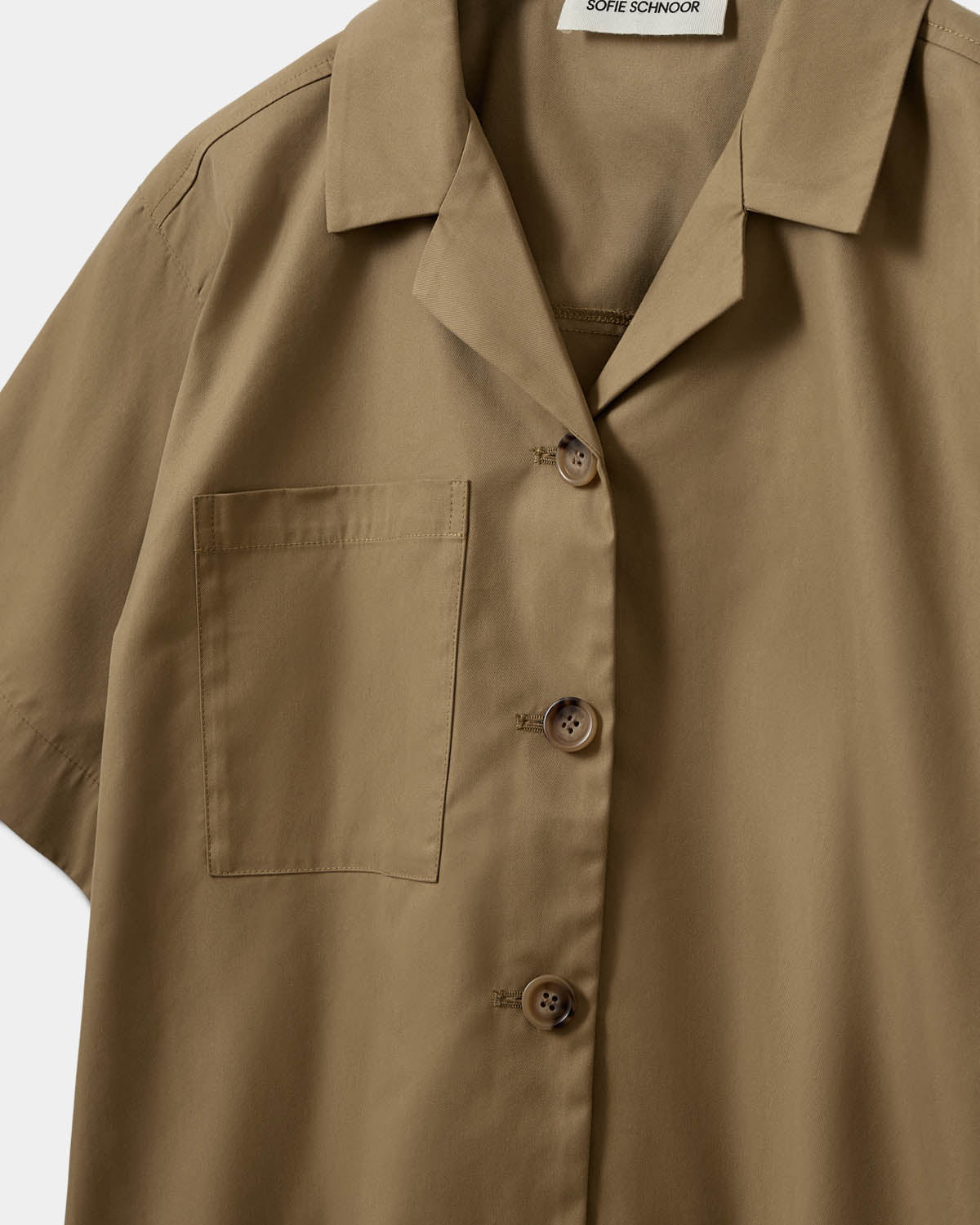 Sofie Schnoor WOMEN MAVIRASW BOXY SHORT SLEEVE SHIRT Shirt 7055 Light brown