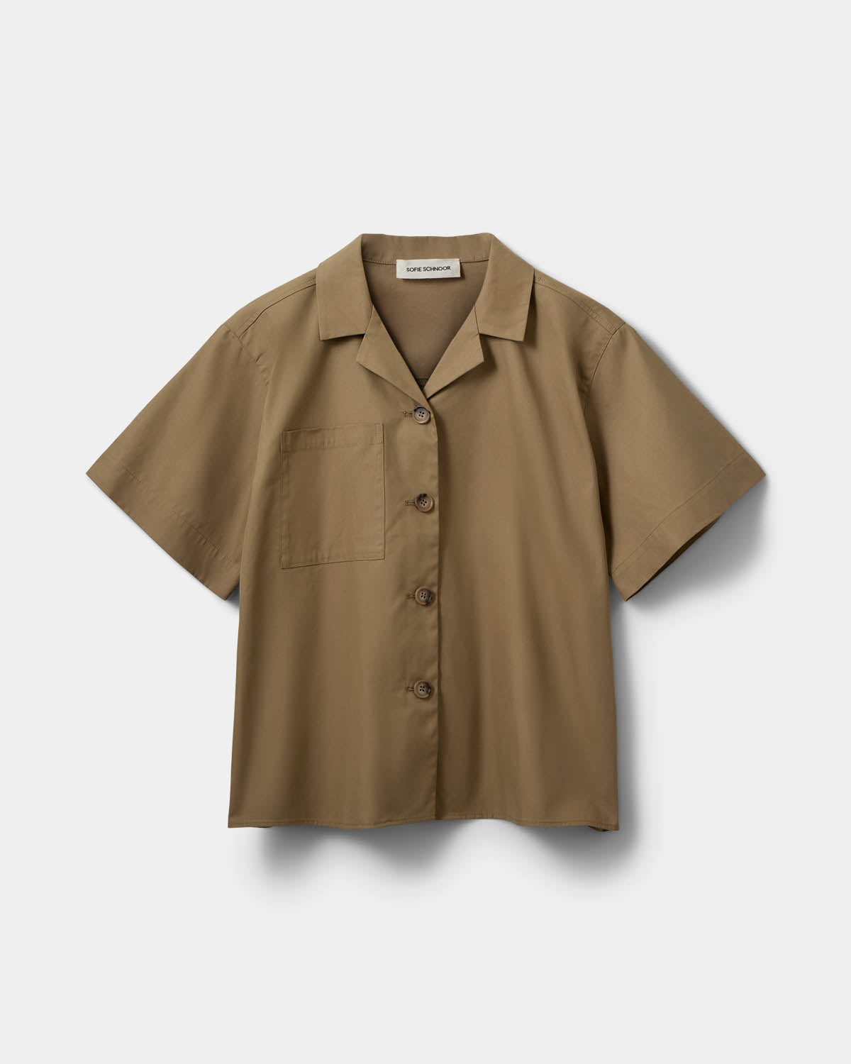 Sofie Schnoor WOMEN MAVIRASW BOXY SHORT SLEEVE SHIRT Shirt 7055 Light brown
