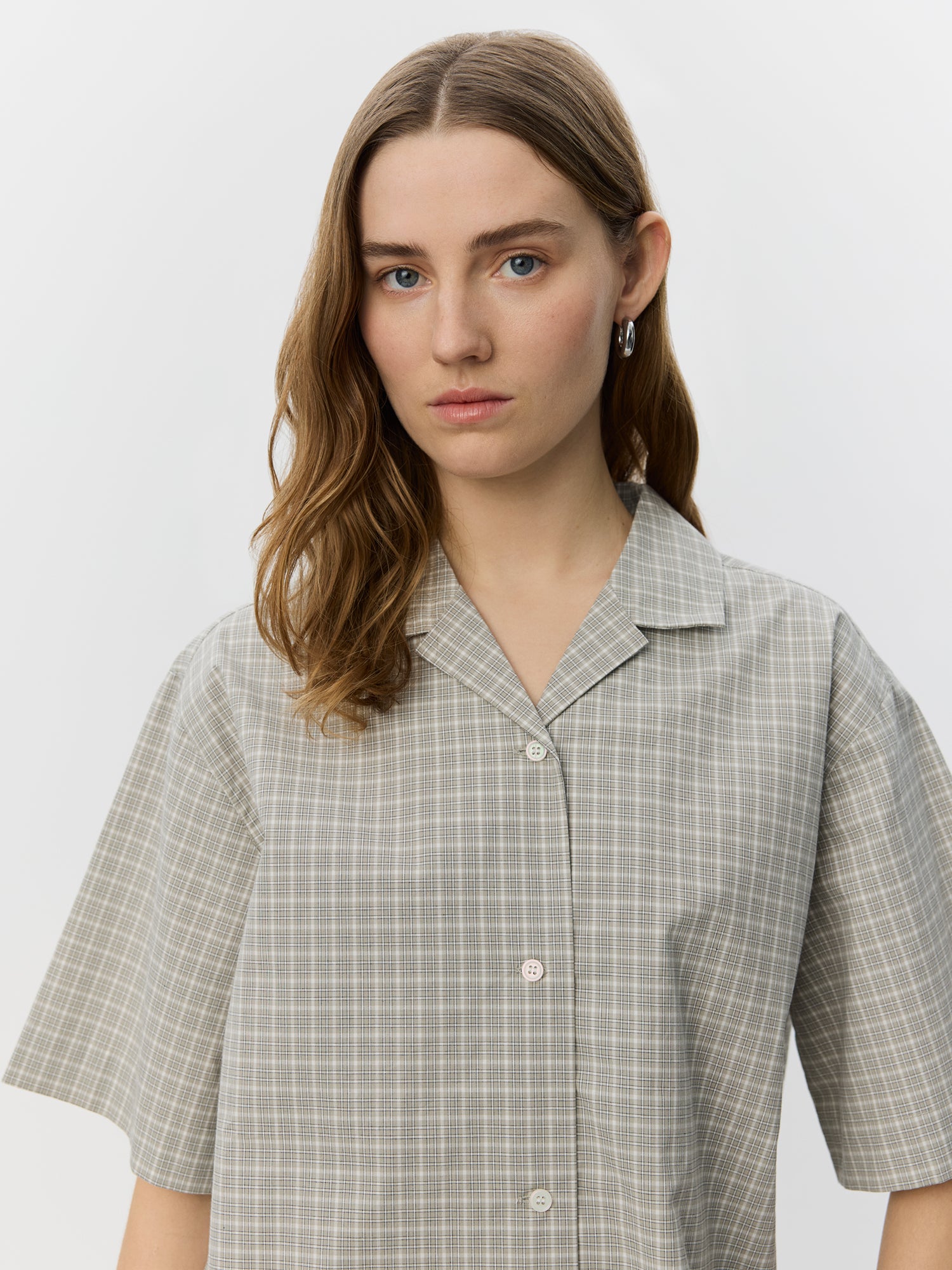 Sofie Schnoor WOMEN MAVISSW SHORT SLEEVE SHIRT Shirt 8040 Grey check