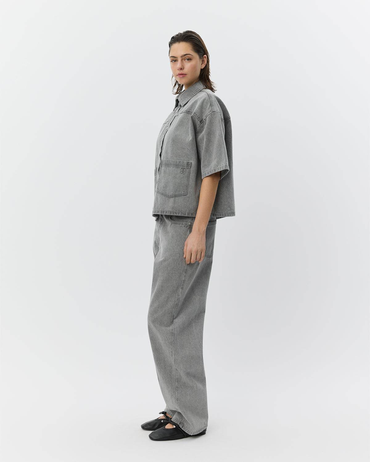 Sofie Schnoor WOMEN MELISSASW DENIM LOOSE FIT OVERSHIRT Jacket 8052 Stone Grey