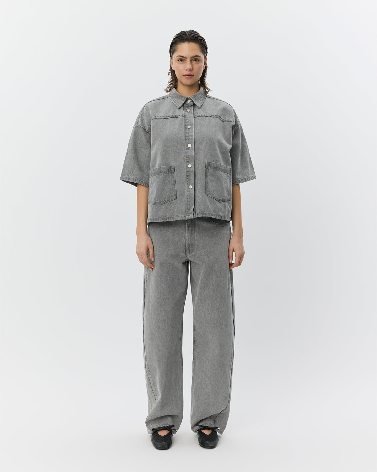 Sofie Schnoor WOMEN MELISSASW DENIM LOOSE FIT OVERSHIRT Jacket 8052 Stone Grey