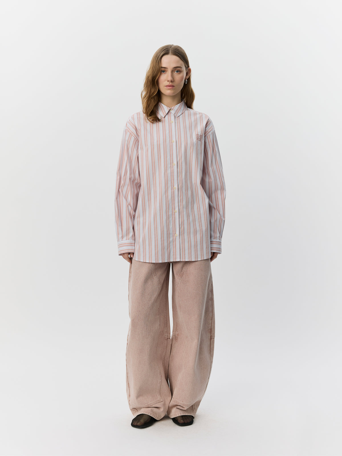 Sofie Schnoor WOMEN MERCYSW OVERSIZED SHIRT Shirt 4169 Light Rose Striped