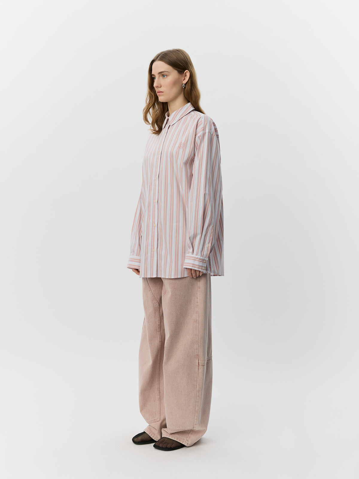 Sofie Schnoor WOMEN MERCYSW OVERSIZED SHIRT Shirt 4169 Light Rose Striped