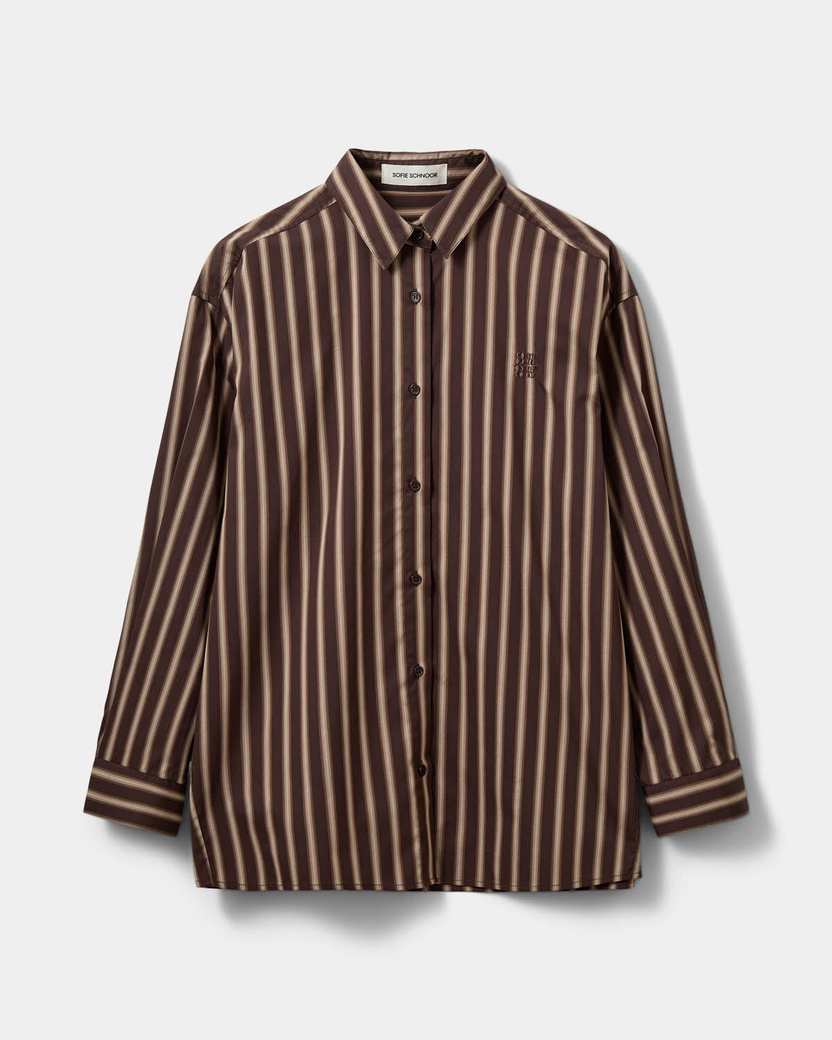 Sofie Schnoor WOMEN MERCYSW OVERSIZED SHIRT Shirt 7113 Brown Striped