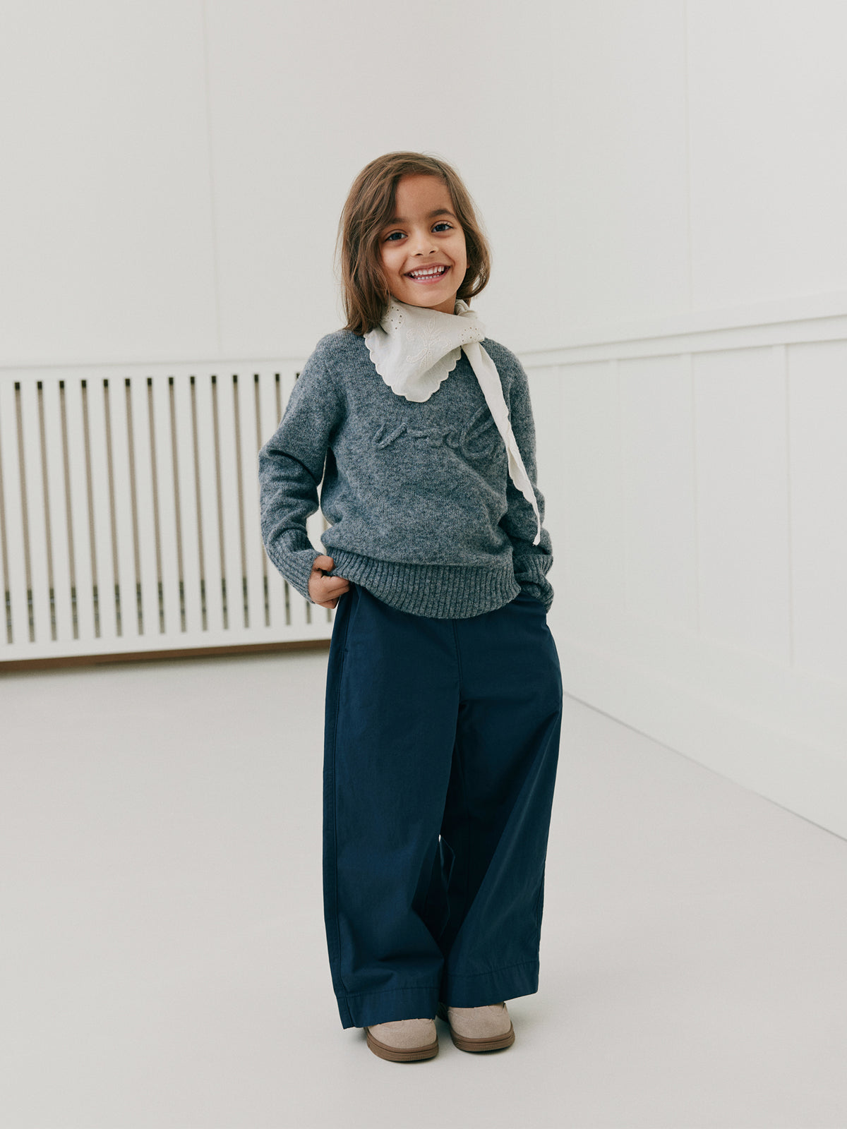 Sofie Schnoor KIDS MINNIKKB KNIT Knit 8011 Dark grey melange