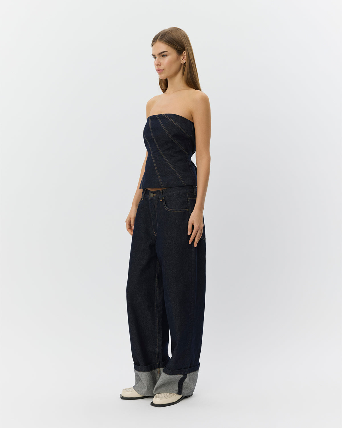 Sofie Schnoor WOMEN MISHASW RAW DENIM JEANS Jeans 5090 Dark denim blue