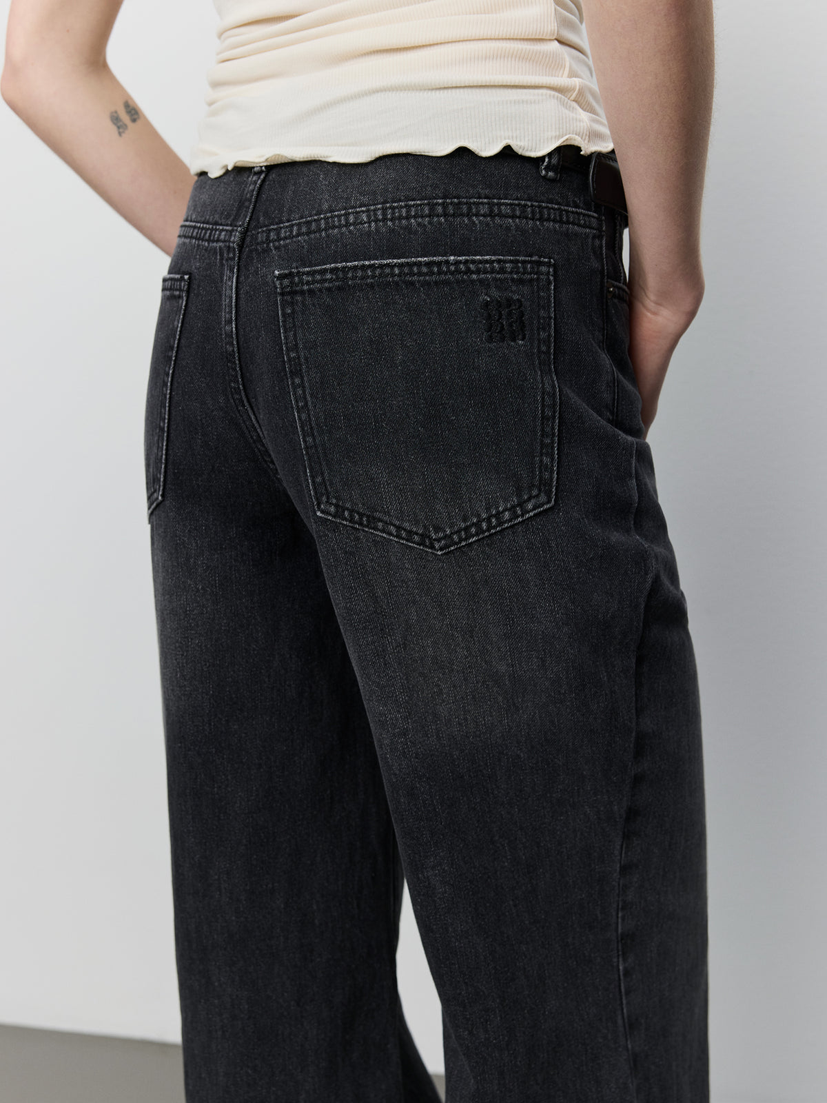 Sofie Schnoor WOMEN NAPOLISW HIGH WAIST JEANS Jeans 1015 Washed black