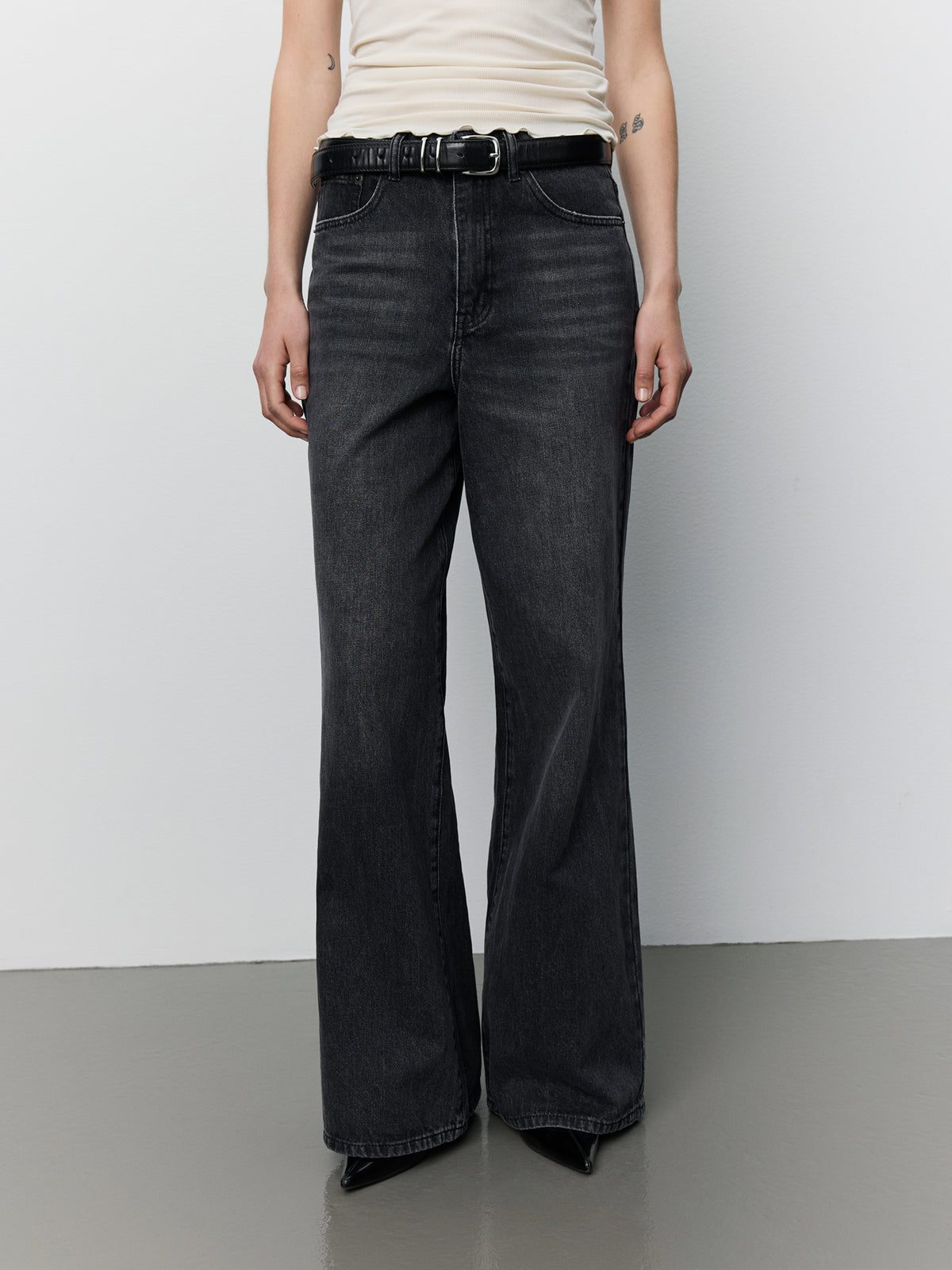 Sofie Schnoor WOMEN NAPOLISW HIGH WAIST JEANS Jeans 1015 Washed black