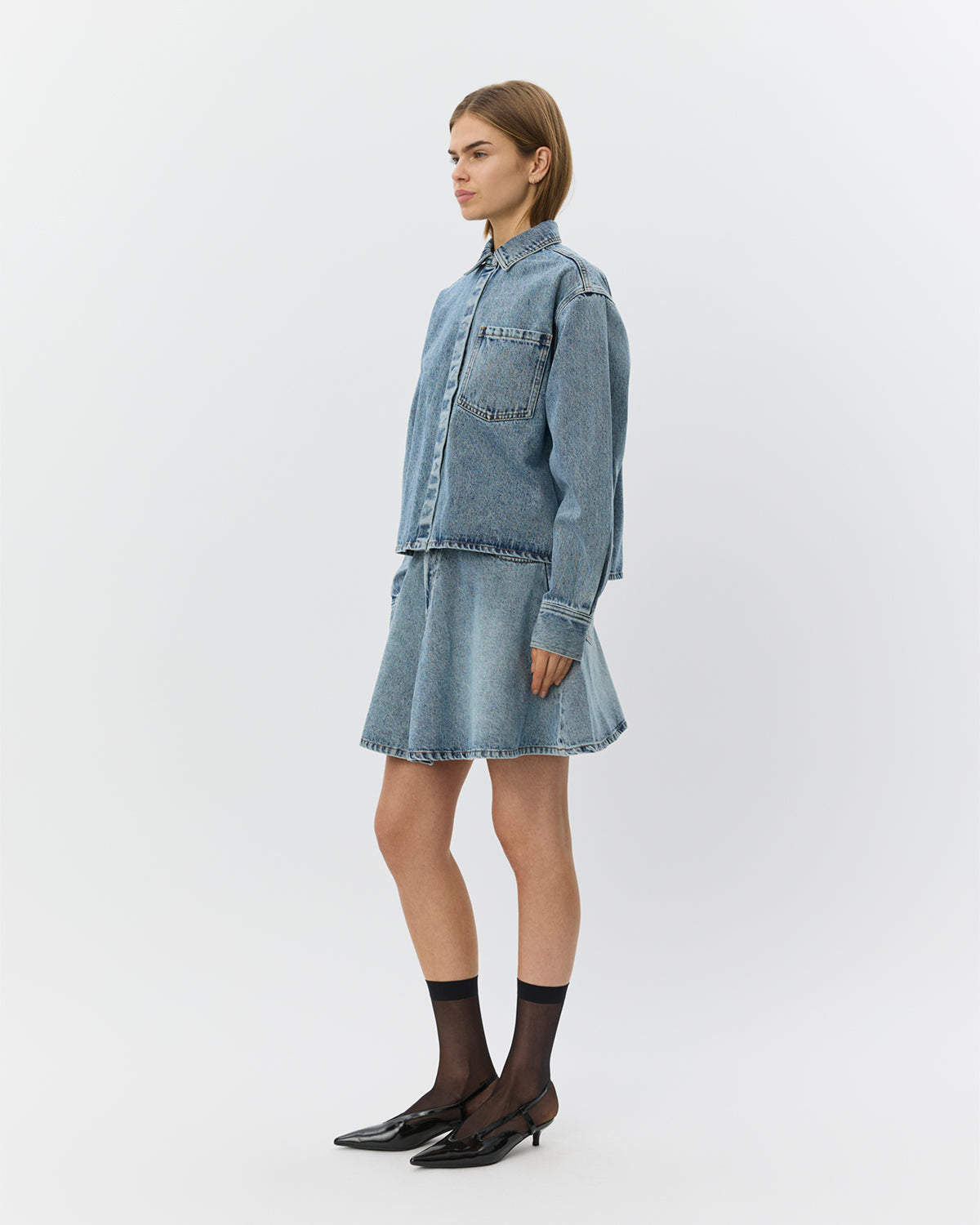 Sofie Schnoor WOMEN NASHSW DENIM BOXY SHIRT JACKET Jacket 5036 Blue