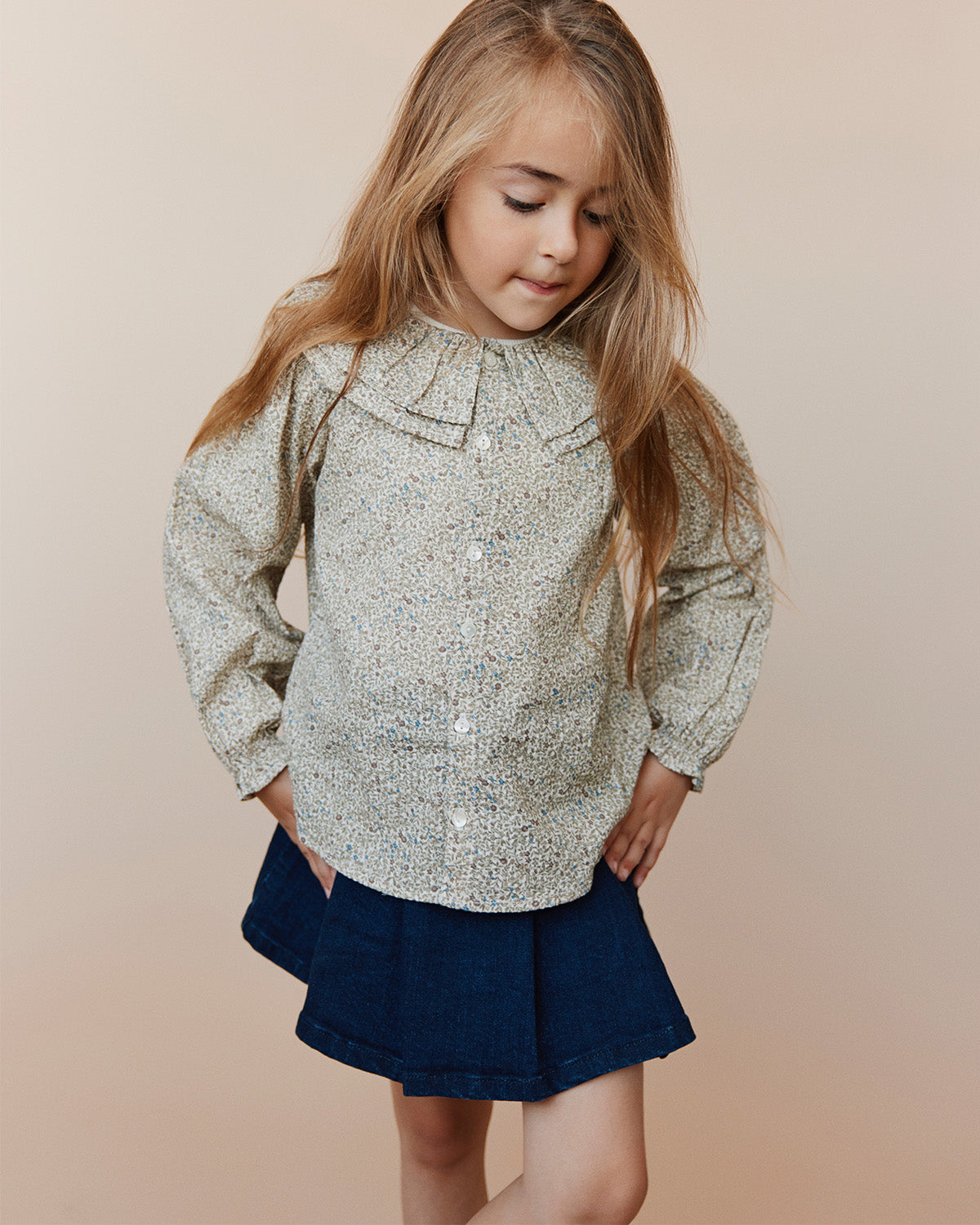 Sofie Schnoor KIDS NUMASK SKIRT Skirt 5090 Dark denim blue