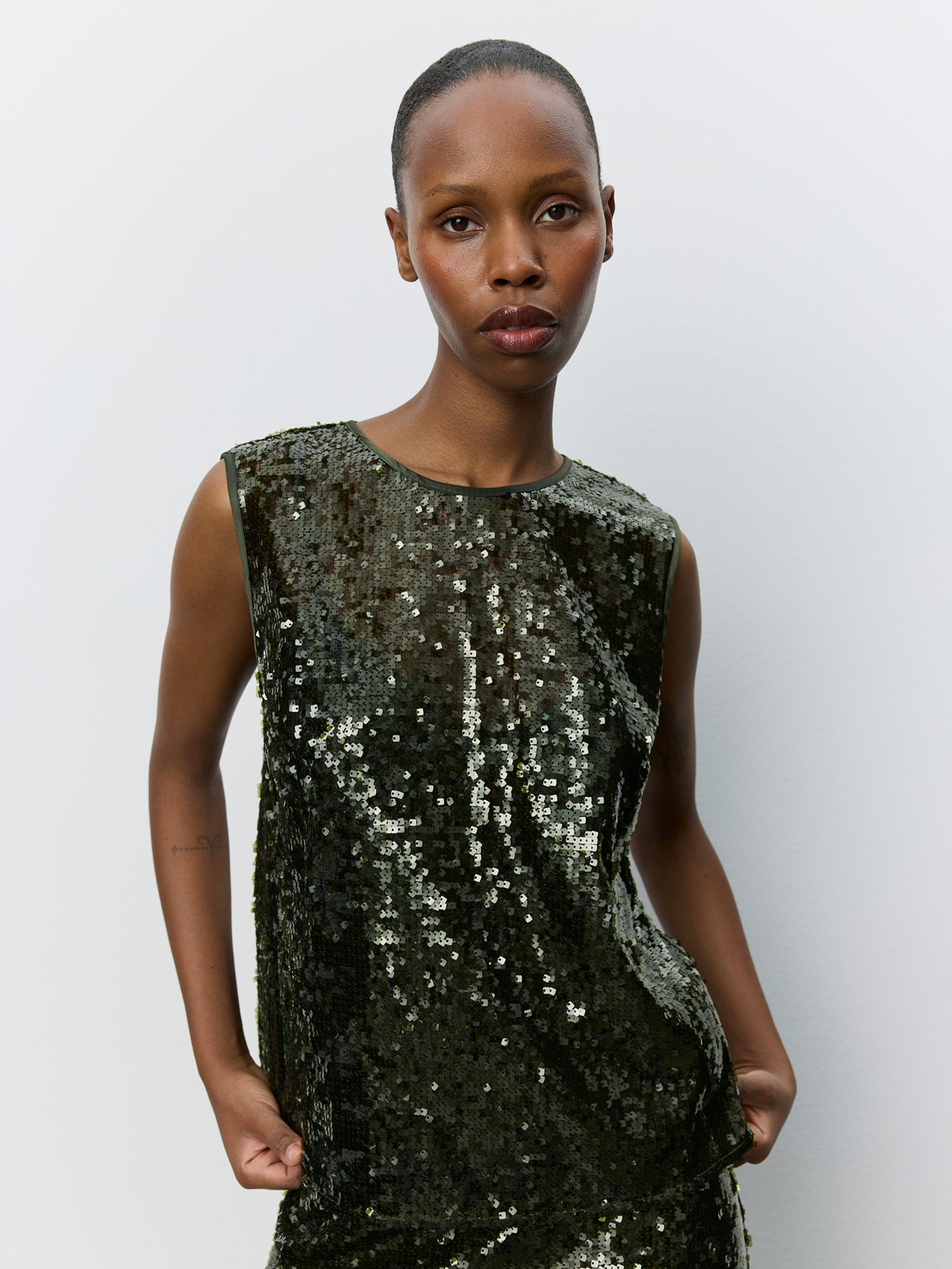 Sofie Schnoor WOMEN ODESSASW SLEEVELESS TOP Top 3030 Olive green