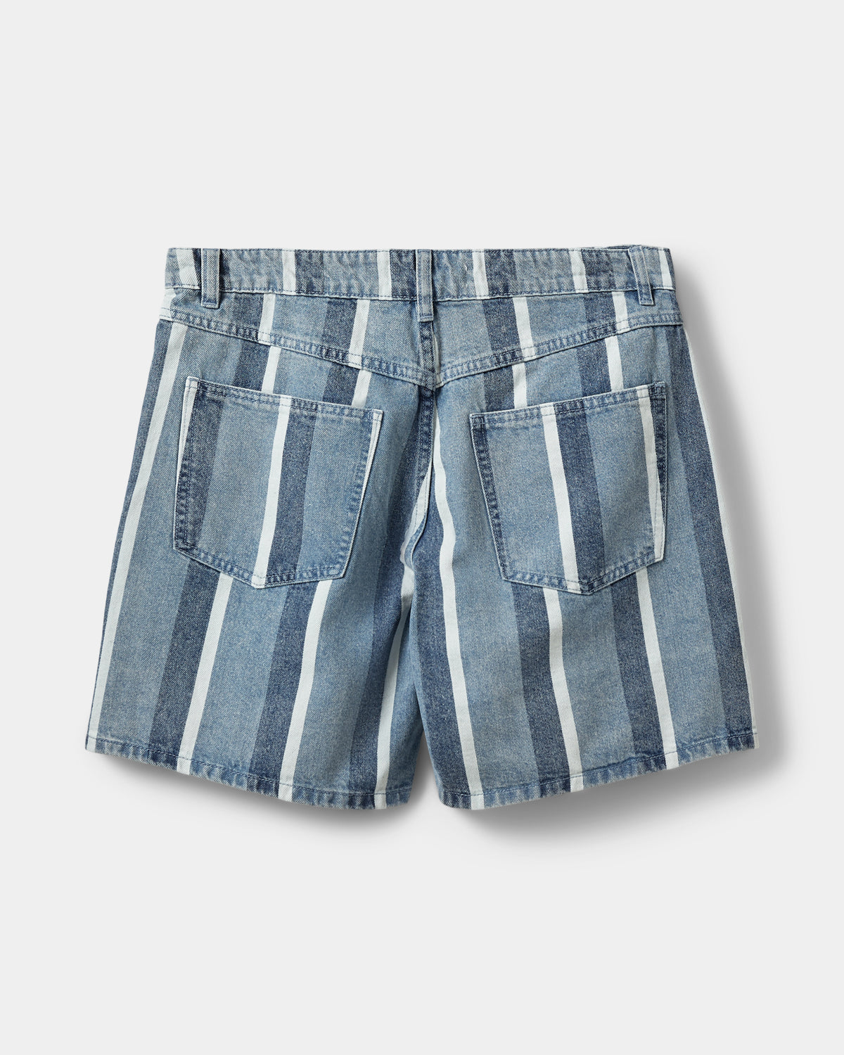 Sofie Schnoor WOMEN OZILASW STRIPED DENIM SHORTS Shorts 5123 Blue denim Stripe