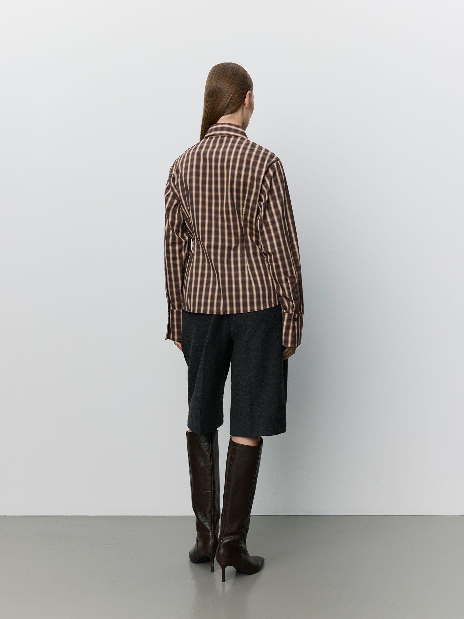 Sofie Schnoor WOMEN PAIGESW ASYMMETRIC SHIRT Shirt 9007 Brown check