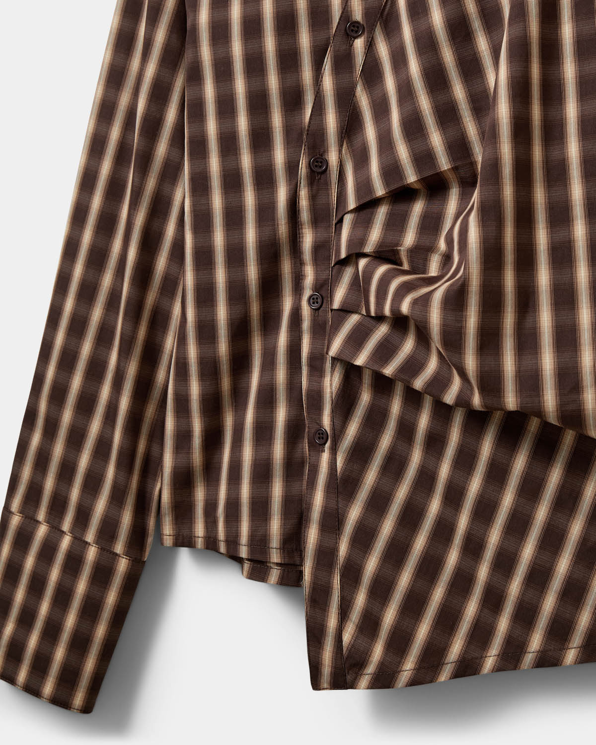 Sofie Schnoor WOMEN PAIGESW ASYMMETRIC SHIRT Shirt 9007 Brown check
