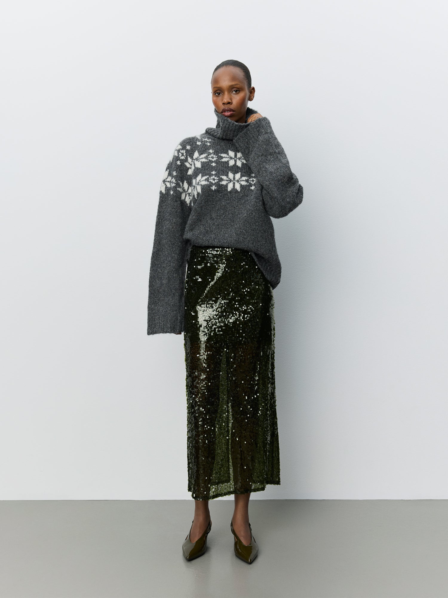 Sofie Schnoor WOMEN PENNASW STAR KNIT SWEATER Knit 8008 Dark grey
