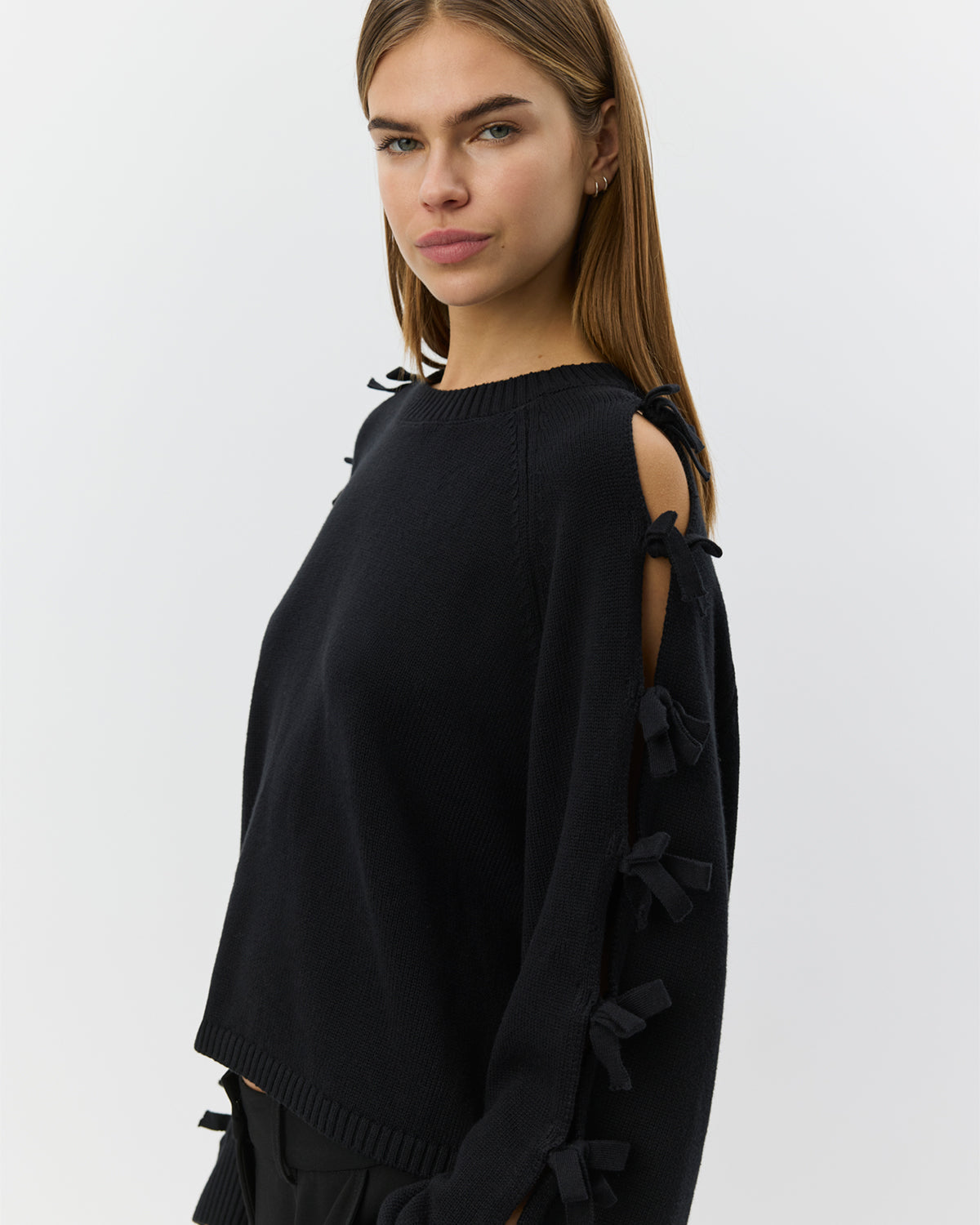 Sofie Schnoor WOMEN PERMELISW BOW KNIT SWEATER Knit 1000 Black