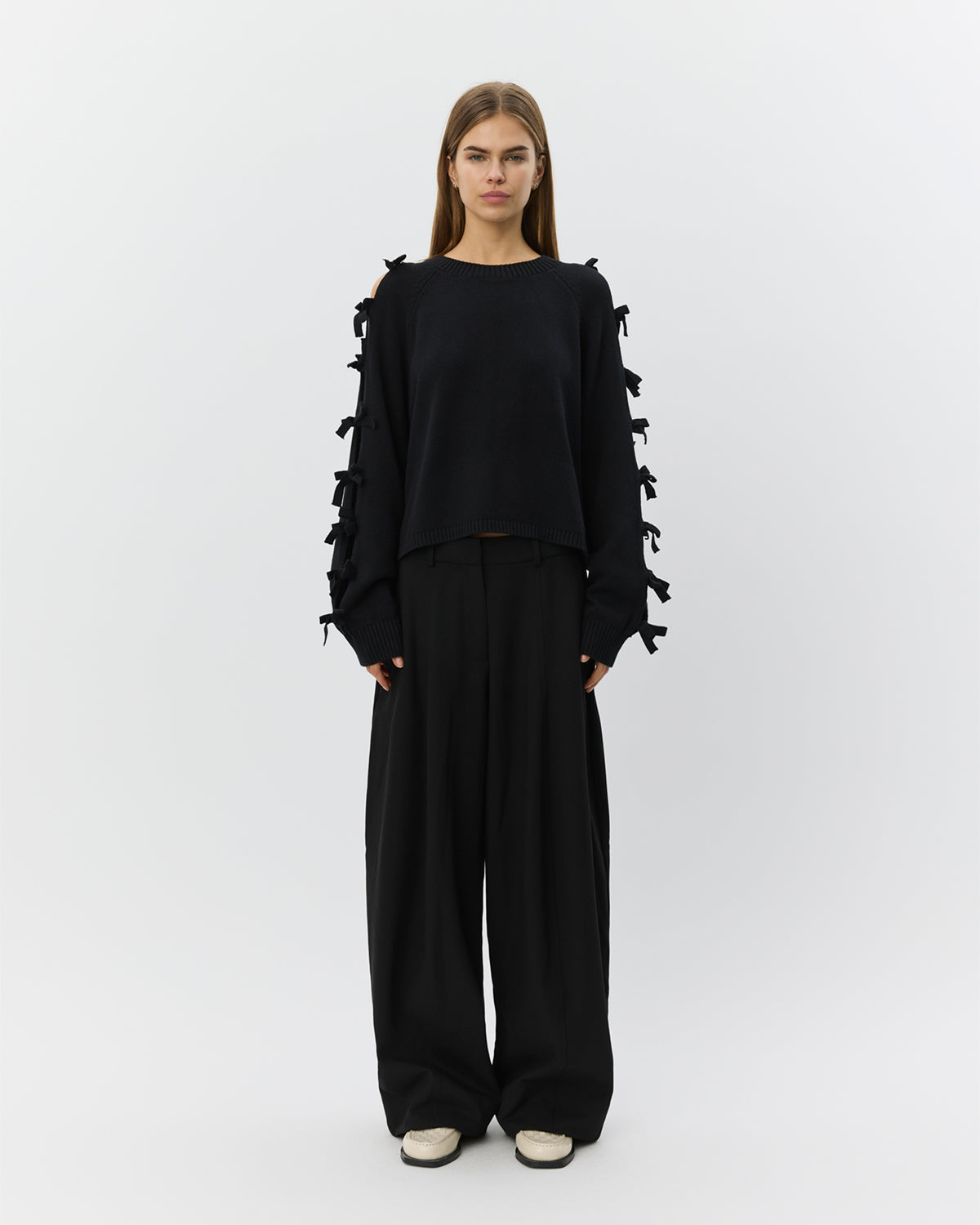 Sofie Schnoor WOMEN PERMELISW BOW KNIT SWEATER Knit 1000 Black