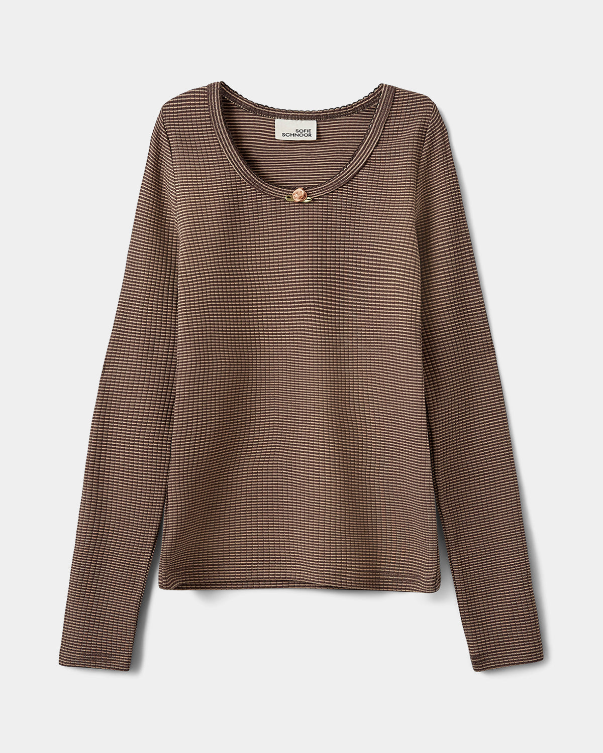 Sofie Schnoor YOUNG PETRICIASY T-SHIRT LONG SLEEVE T-shirt 7113 Brown Striped