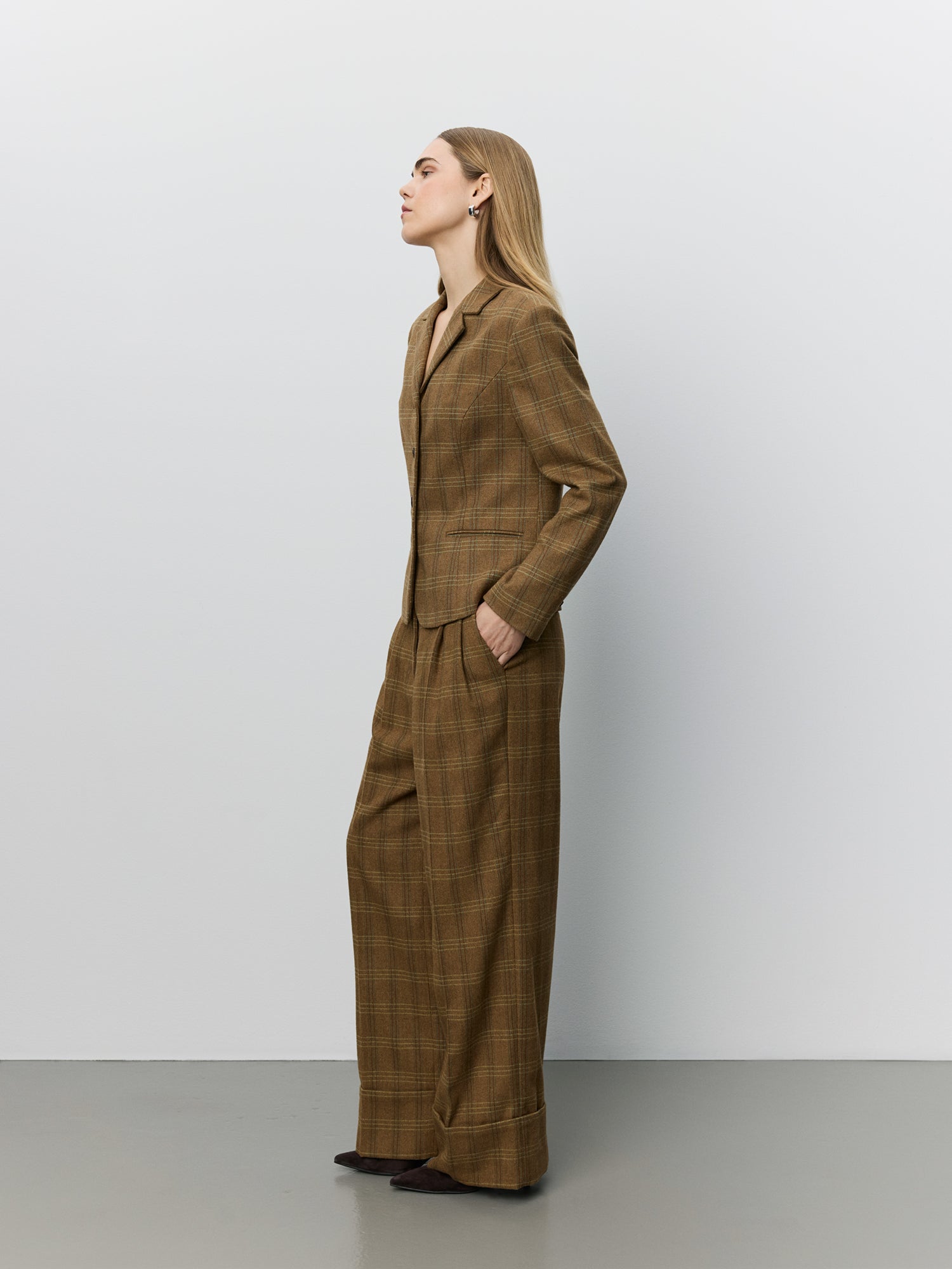 Sofie Schnoor WOMEN POPPYSW CHECKED BLAZER Blazer 9143 Maple Brown Check