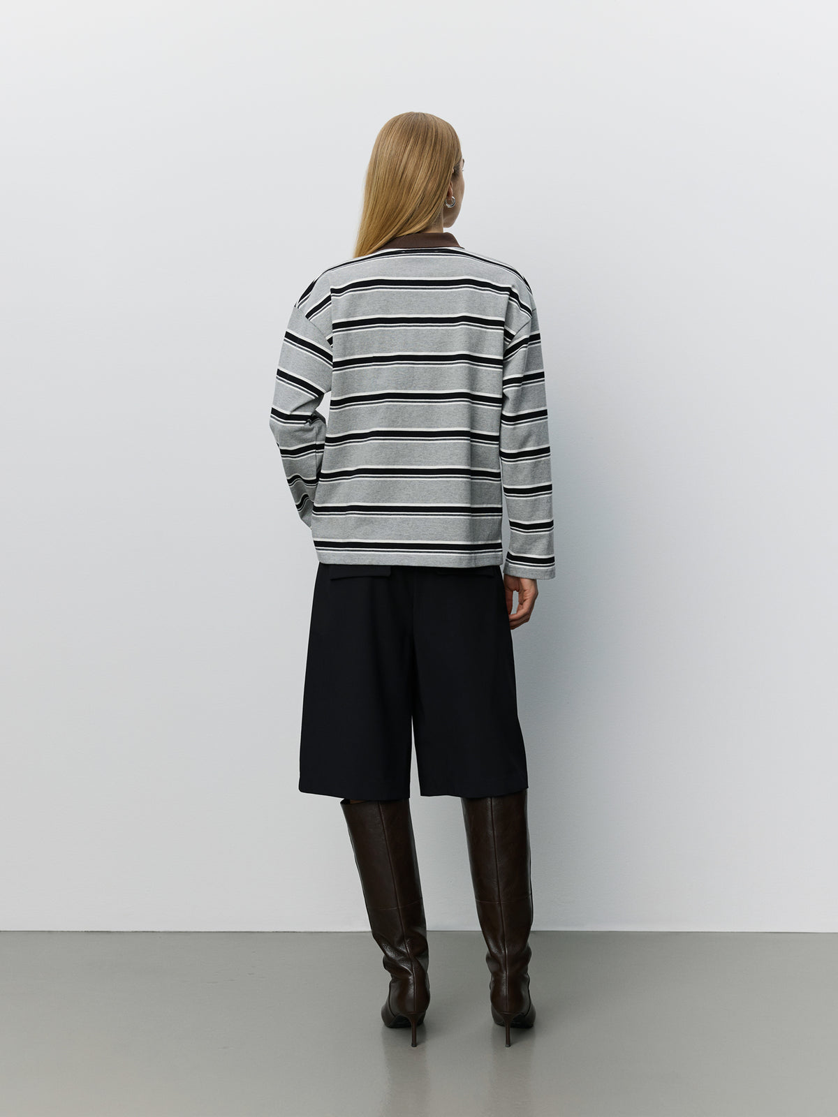Sofie Schnoor WOMEN PRIASW STRIPED POLO Sweatshirt 8048 Grey Striped