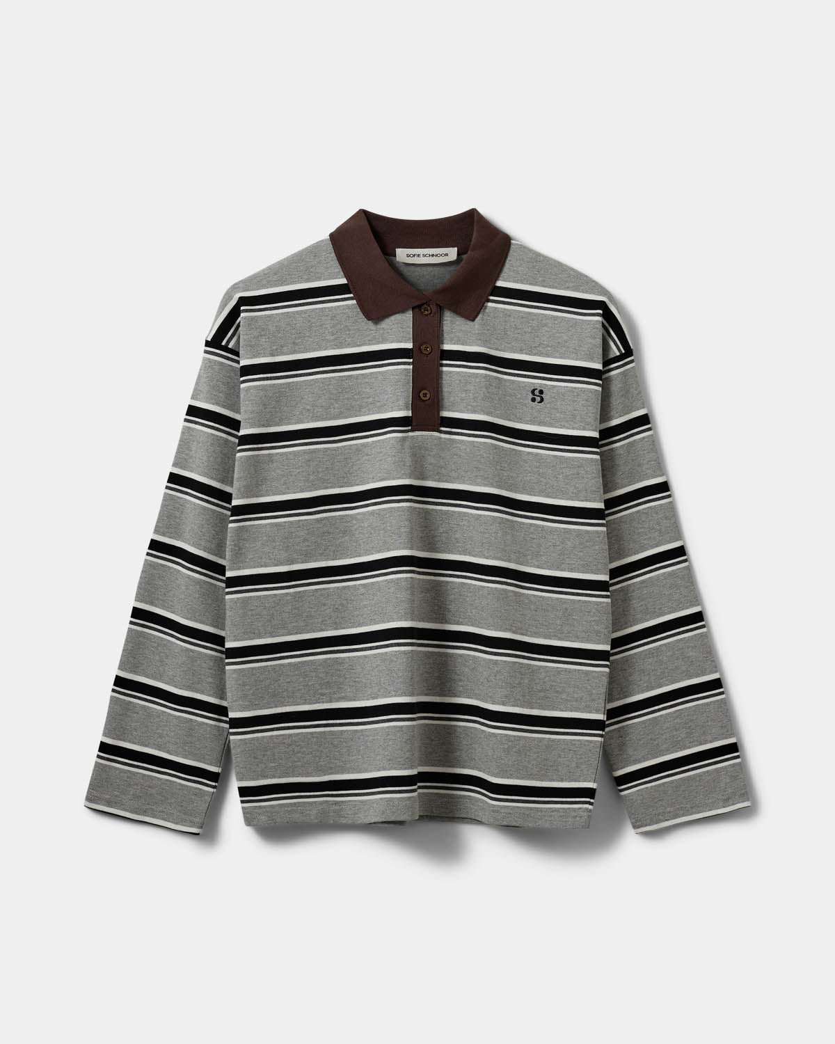 Sofie Schnoor WOMEN PRIASW STRIPED POLO Sweatshirt 8048 Grey Striped
