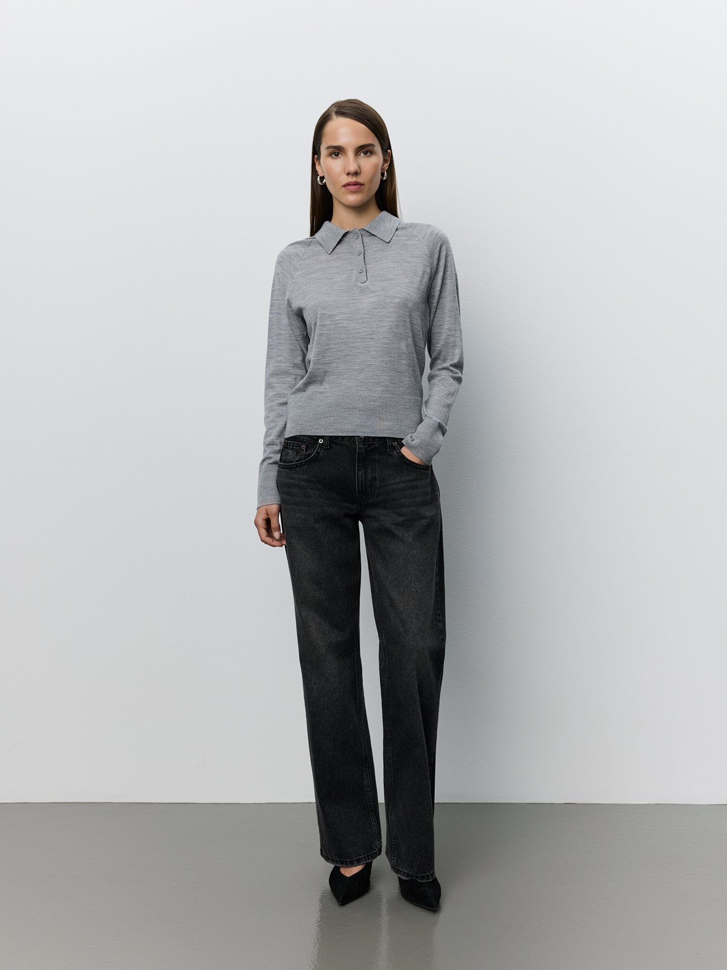 Sofie Schnoor WOMEN RIOSW MID WAIST JEANS Jeans 1024 Black washed Denim