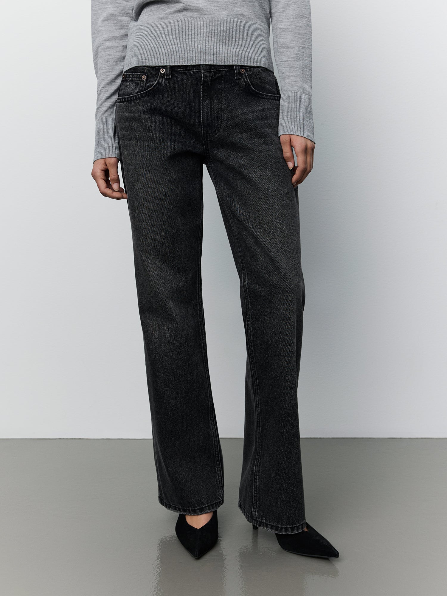 Sofie Schnoor WOMEN RIOSW MID WAIST JEANS Jeans 1024 Black washed Denim