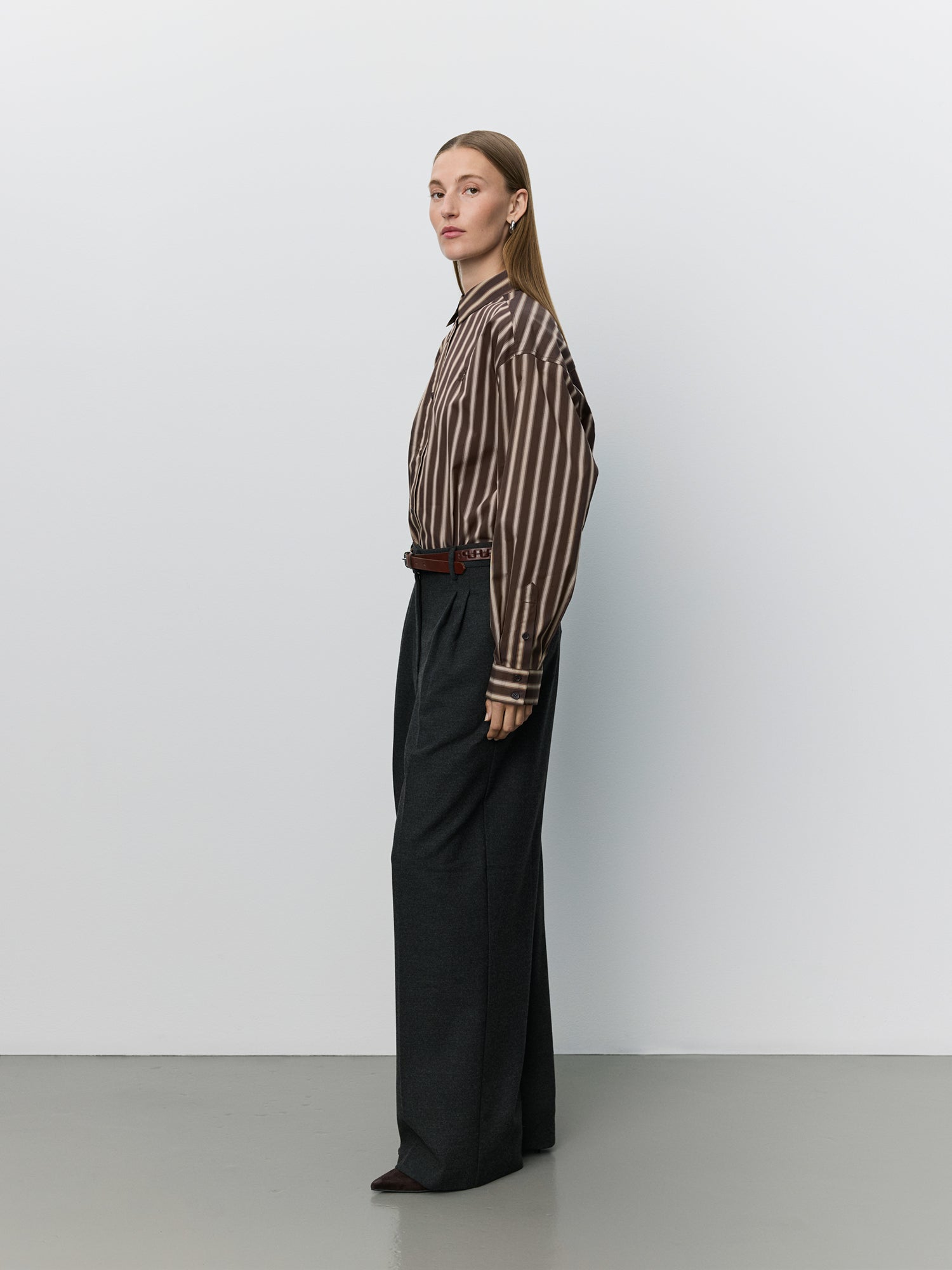 Sofie Schnoor WOMEN ROSALINDASW WIDE LEG TROUSERS Trousers 8008 Dark grey