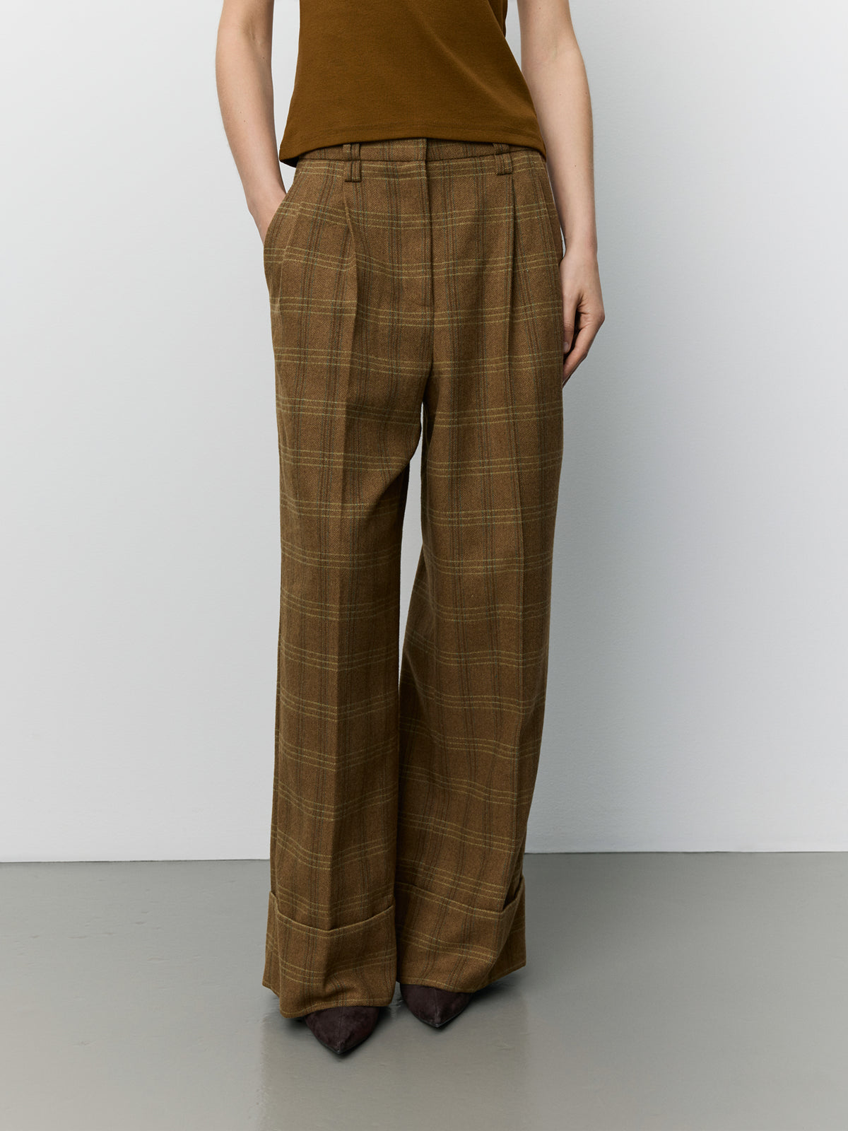 Sofie Schnoor WOMEN ROSANASW CHECKED TROUSERS Trousers 9143 Maple Brown Check
