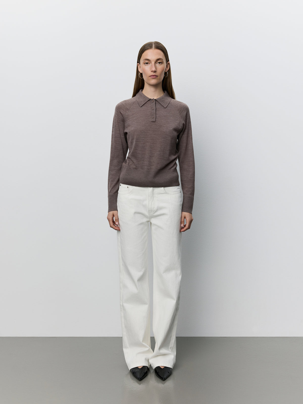 Sofie Schnoor WOMEN SELENESW KNIT POLO Knit 7071 Brown melange