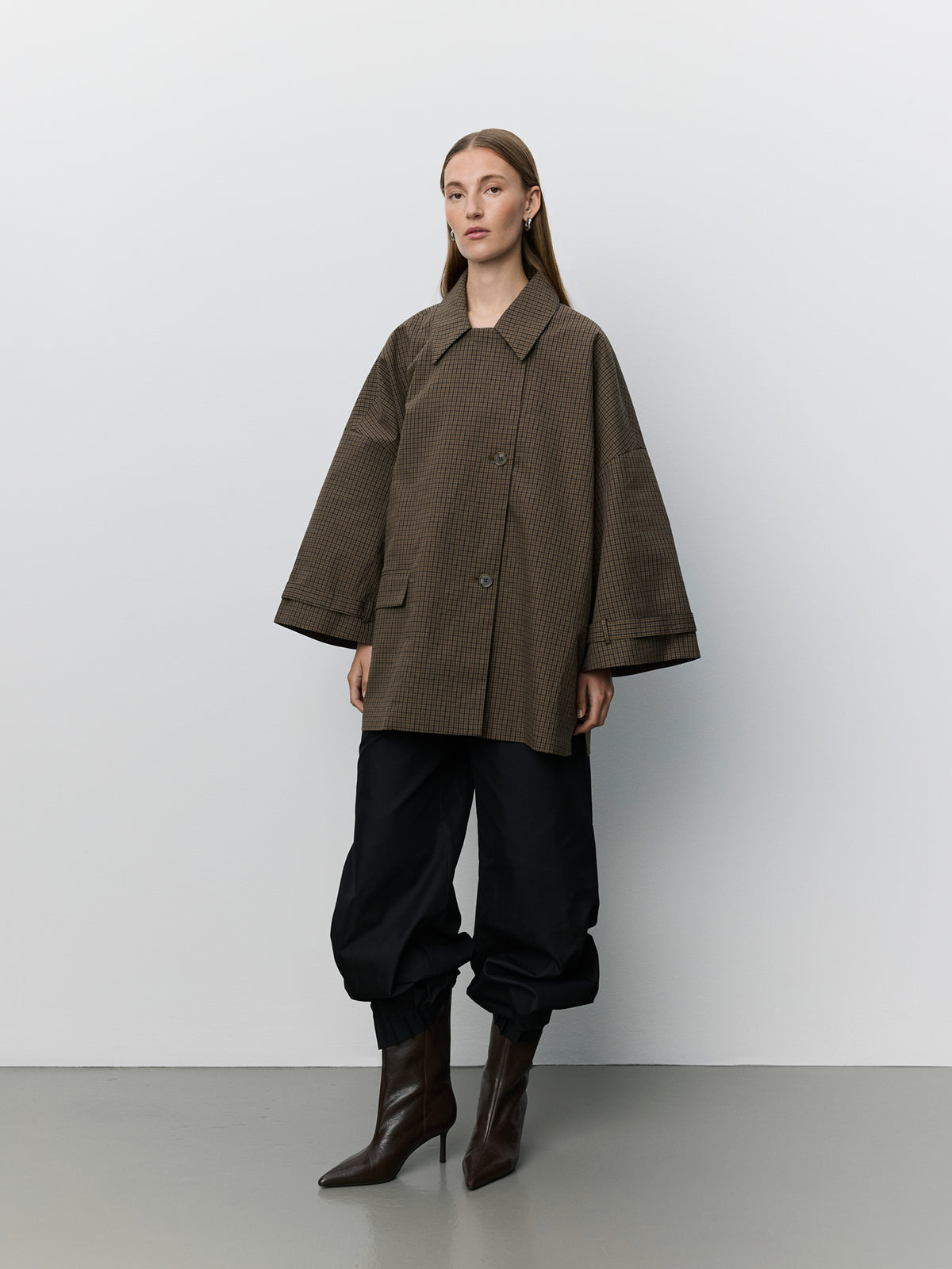 Sofie Schnoor WOMEN SELINASW OVERSIZED COAT Jacket 9007 Brown check