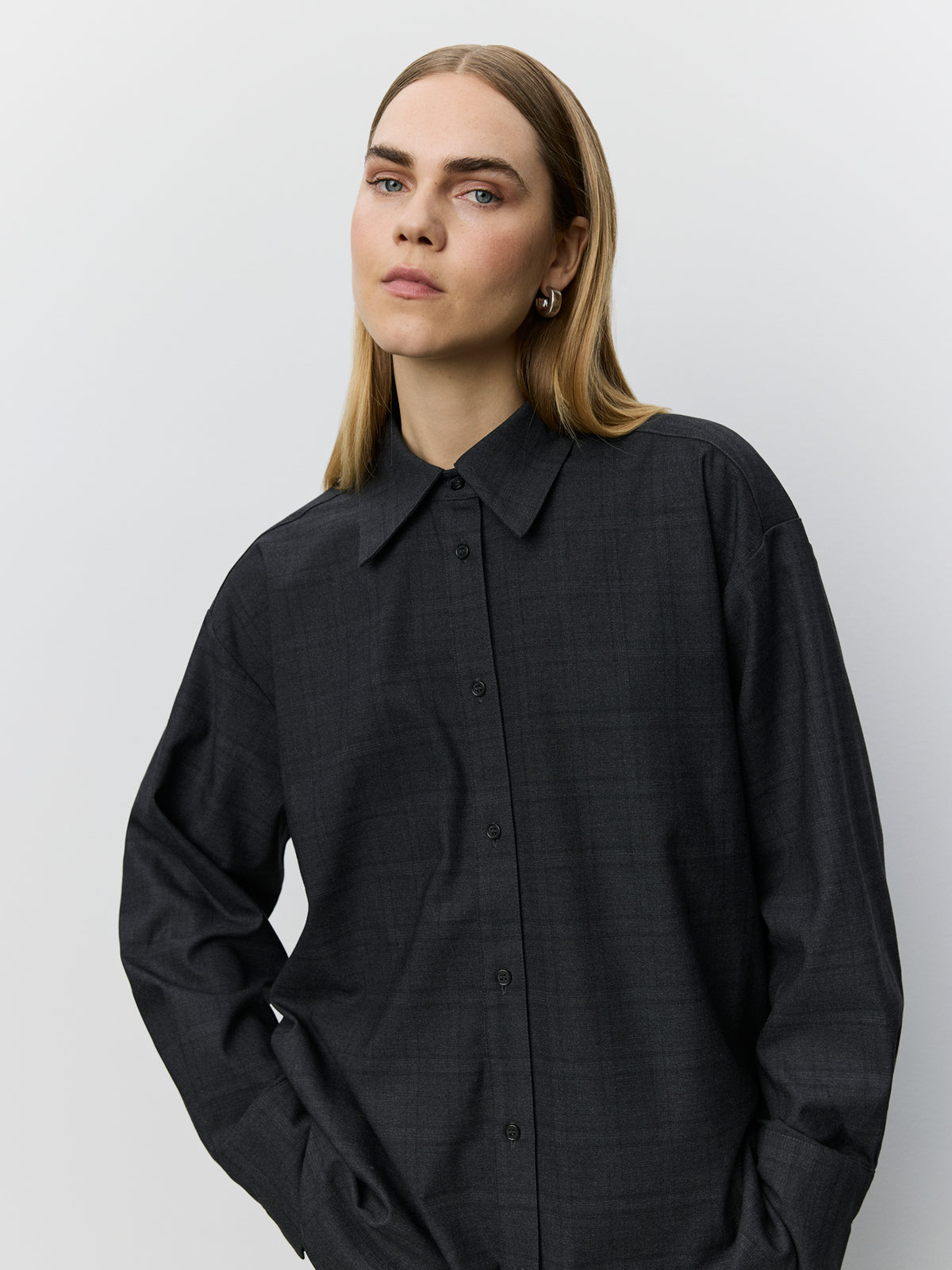 Sofie Schnoor WOMEN SIMASW OVERSIZED SHIRT Shirt 8040 Grey check