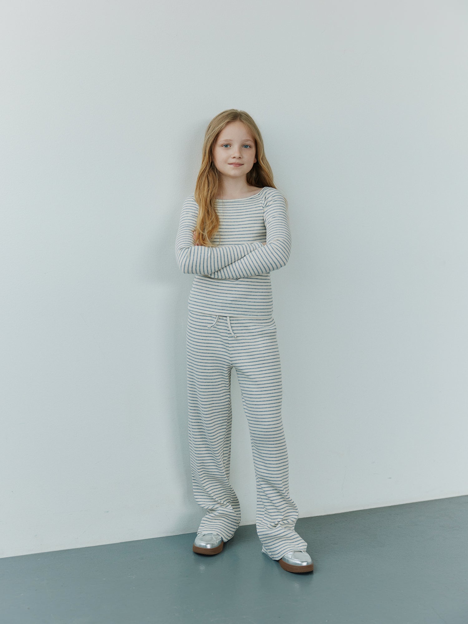 Sofie Schnoor YOUNG SomaSY T-Shirt T-shirt Long Sleeve 8048 Grey Striped