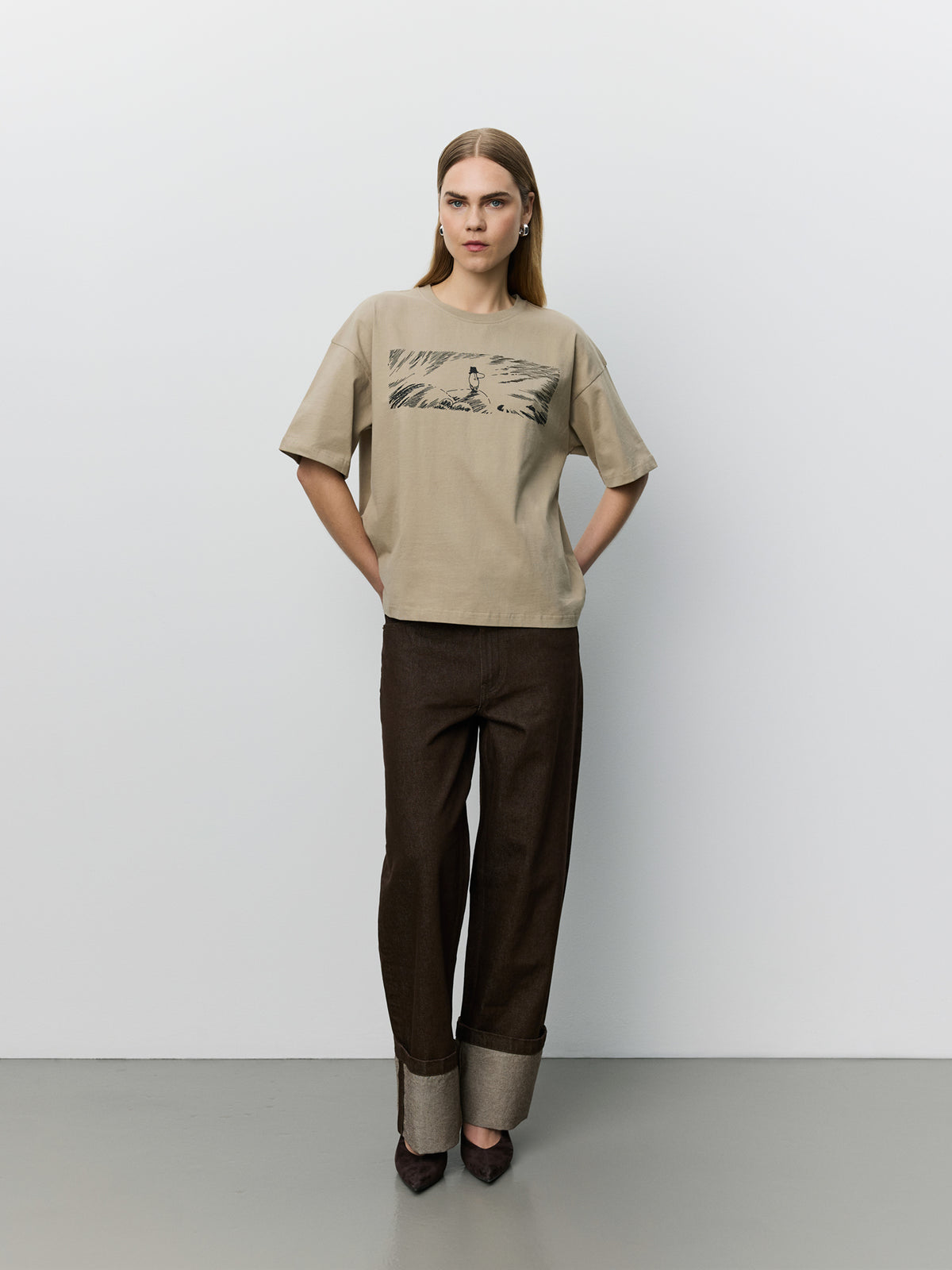 Sofie Schnoor WOMEN VERINASW MOOMIN BOXY T-SHIRT T-shirt 7001 Sand