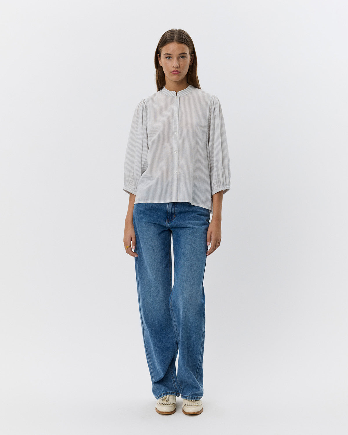 Sofie Schnoor WOMEN VILJASW SHIRT Shirt 0144 Off White - Navy