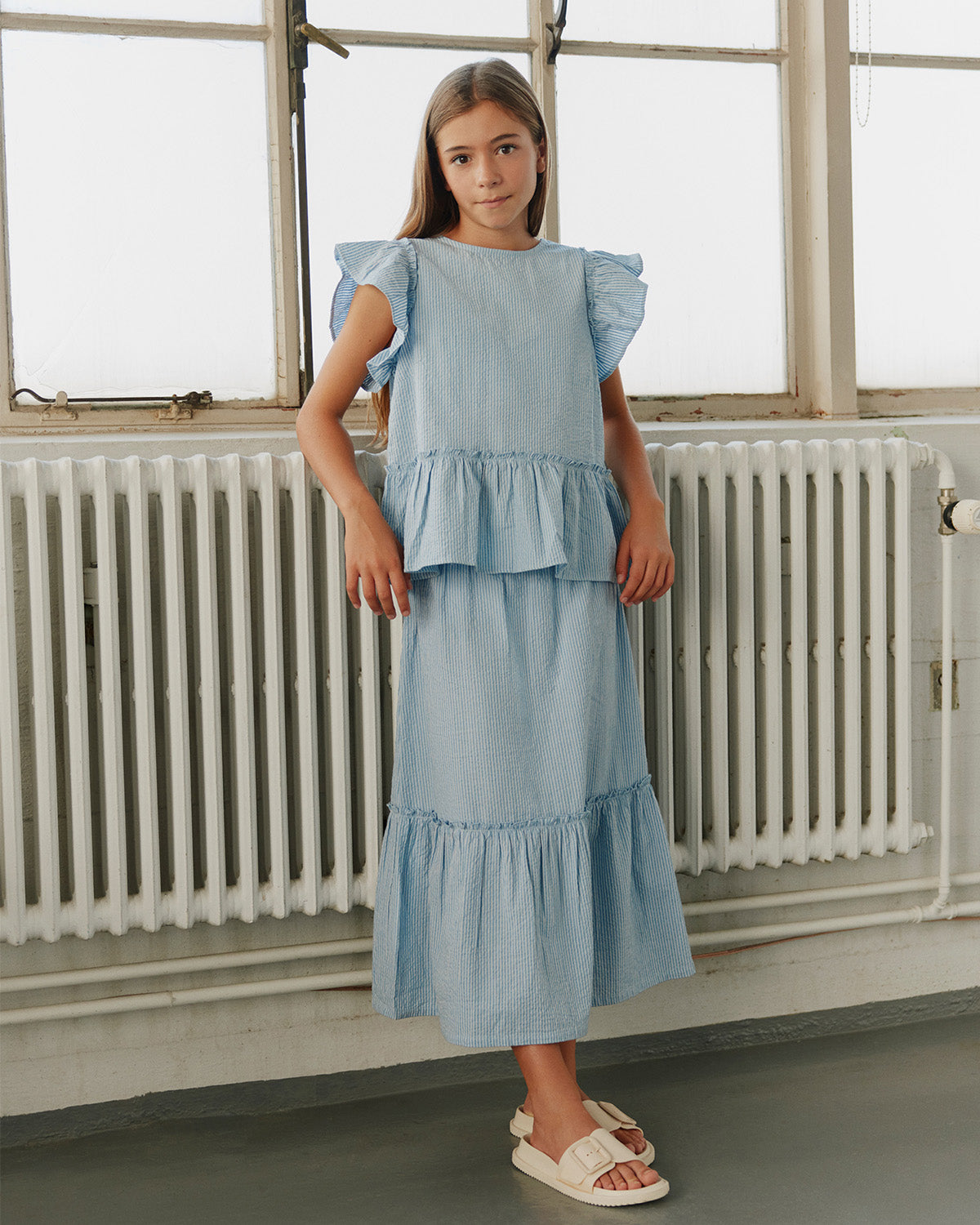 Sofie Schnoor YOUNG VIVISY SKIRT Skirt 5094 Light Blue striped