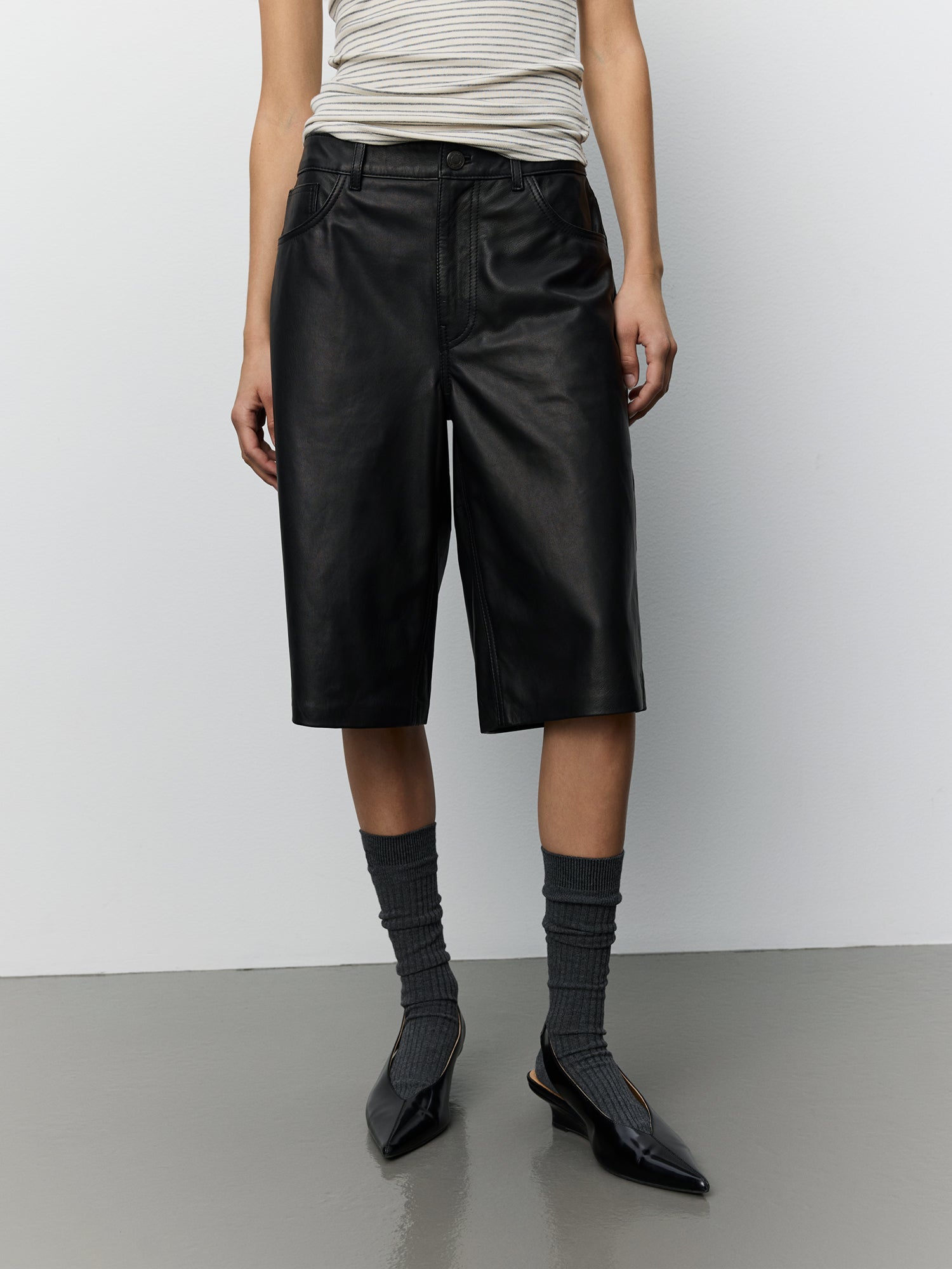 Sofie Schnoor WOMEN VOKESW LEATHER SHORTS Shorts 1000 Black
