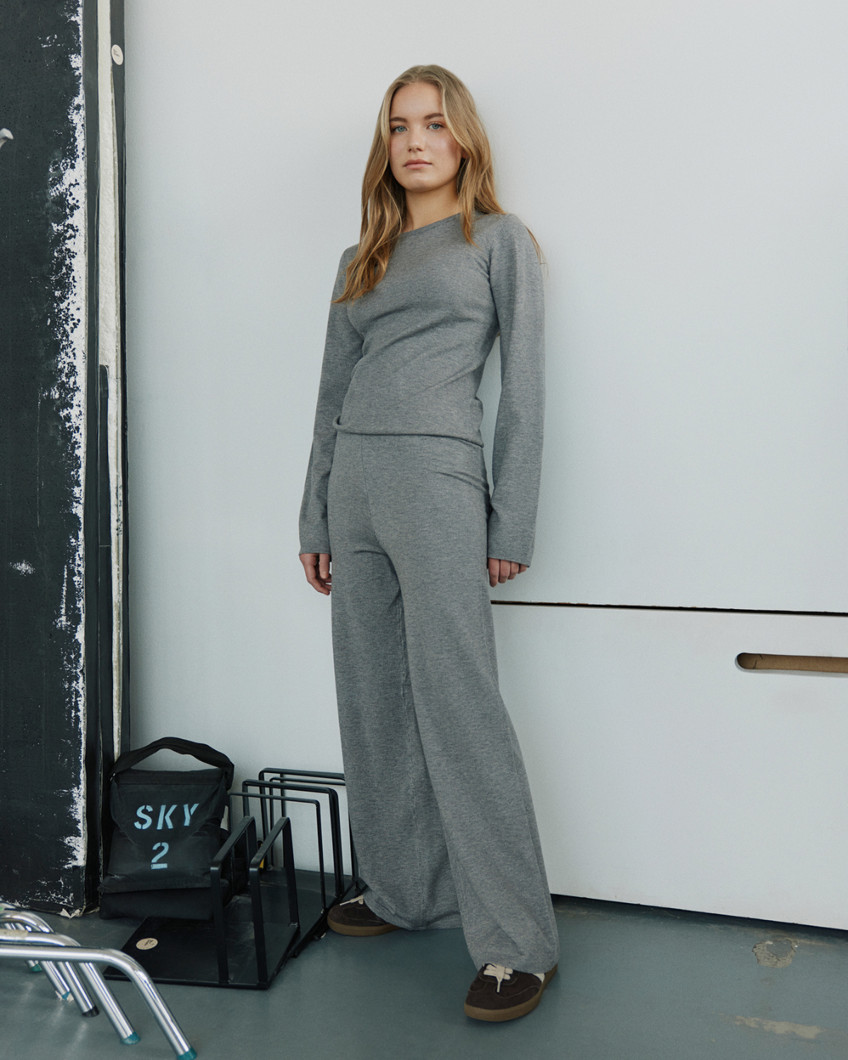 Sofie Schnoor YOUNG VULASY TROUSERS Trousers 8000 Grey Melange