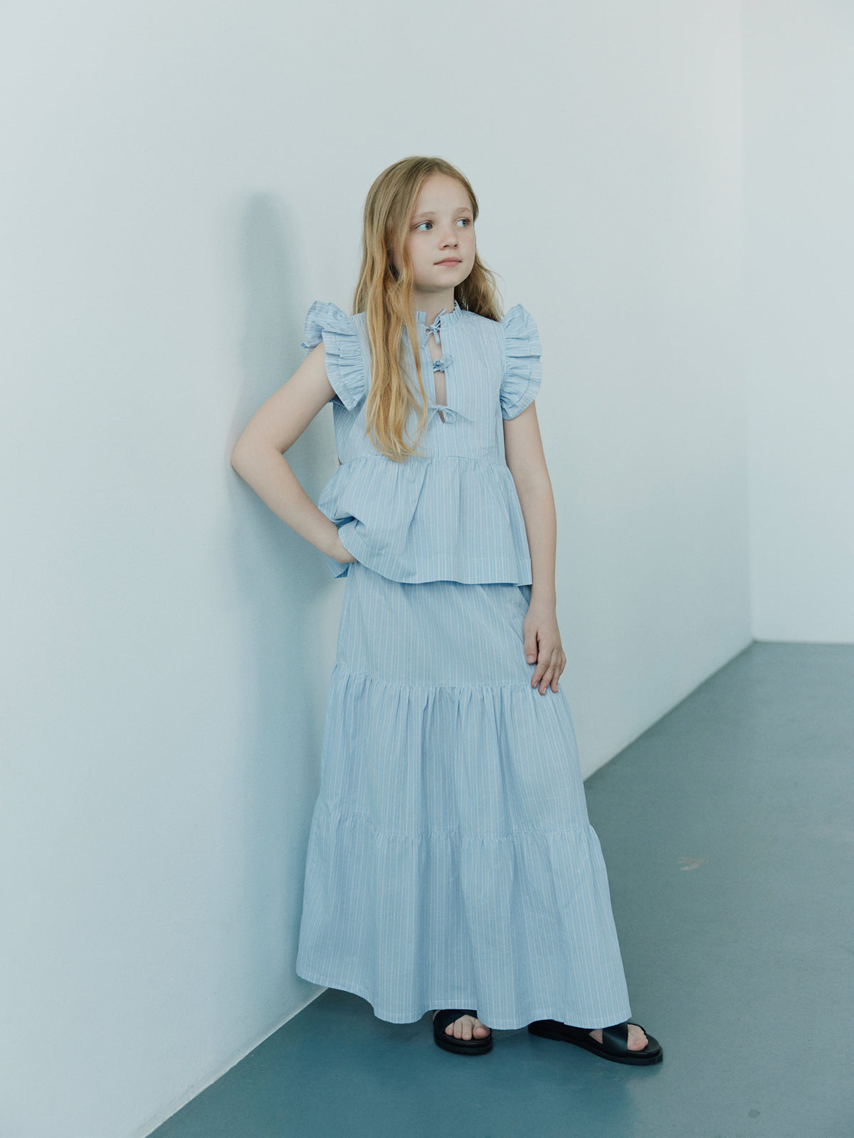 Sofie Schnoor YOUNG ViviSY Skirt Skirt 5094 Light Blue striped