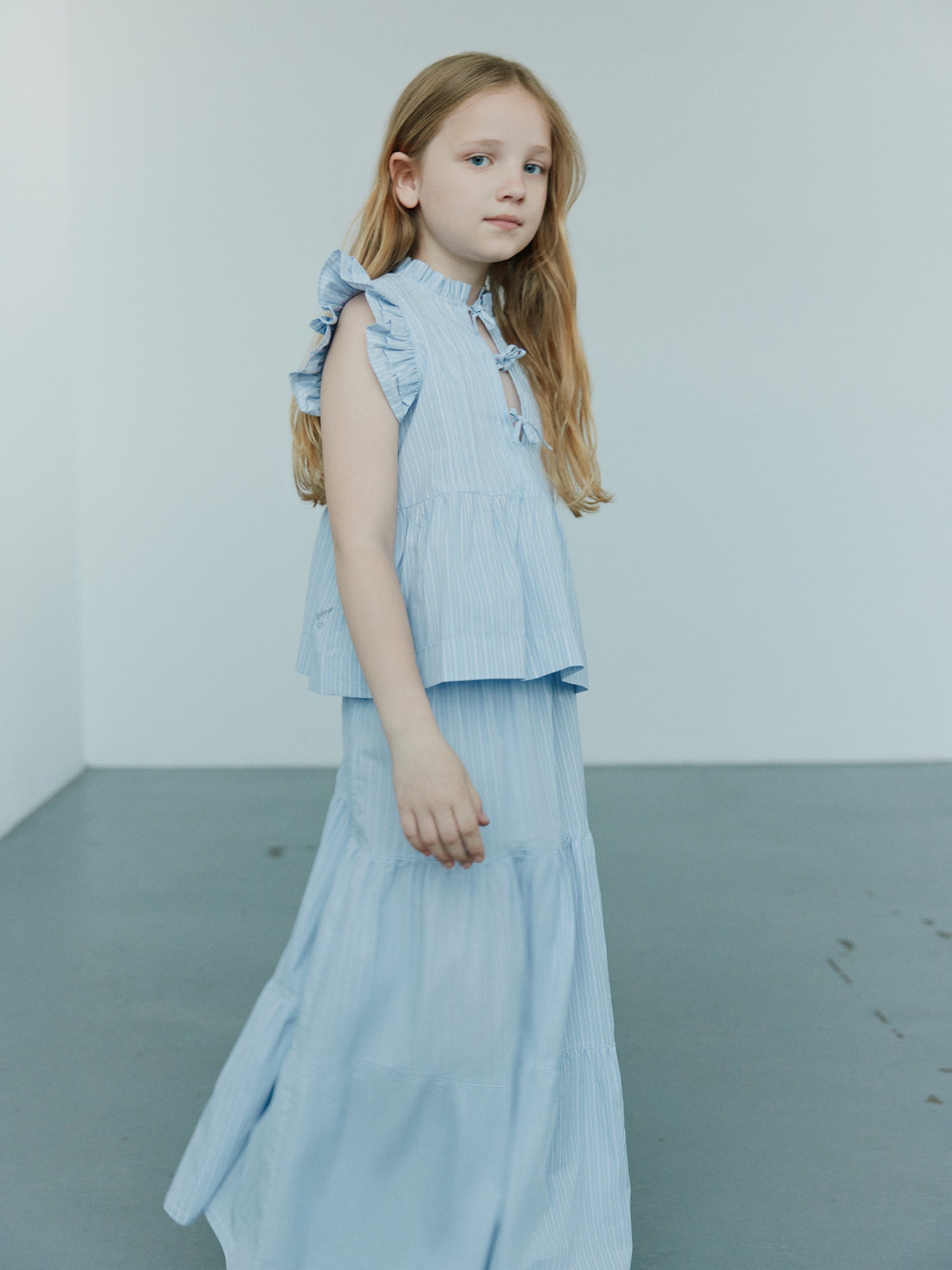 Sofie Schnoor YOUNG ViviSY Skirt Skirt 5094 Light Blue striped