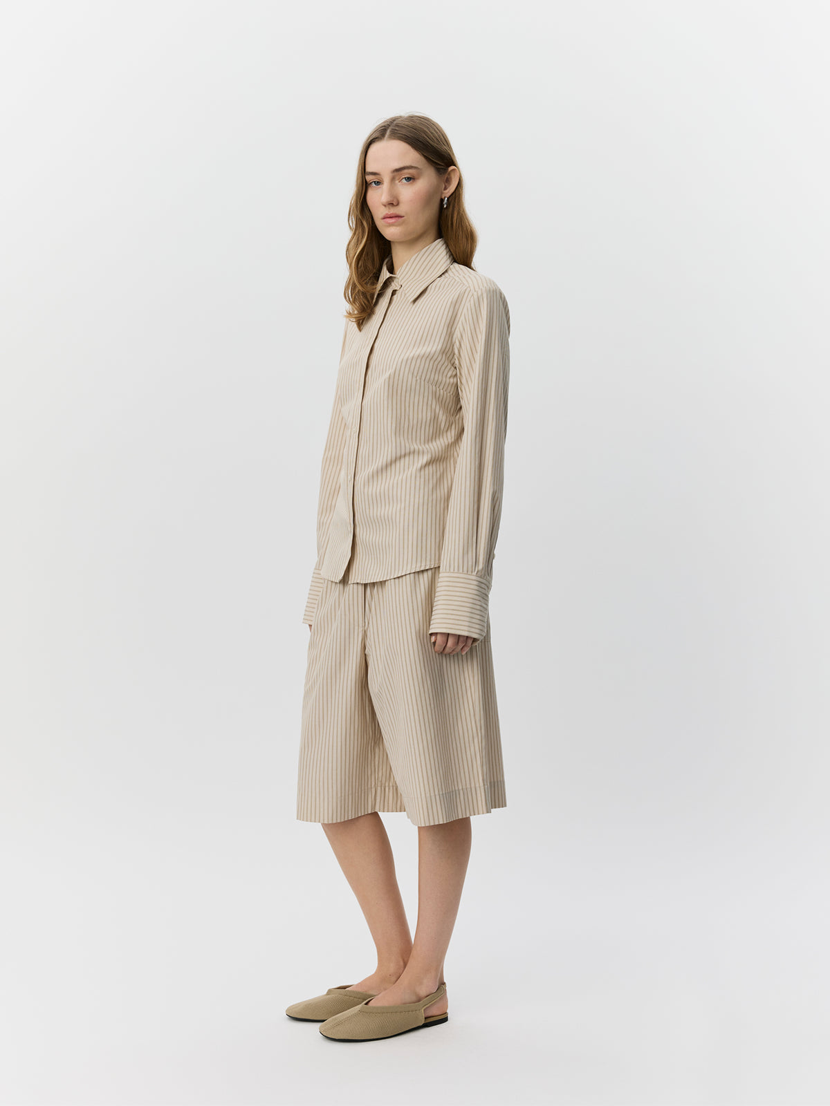 Sofie Schnoor WOMEN WILDASW SLIM FIT SHIRT Shirt 7118 Light Brown Striped