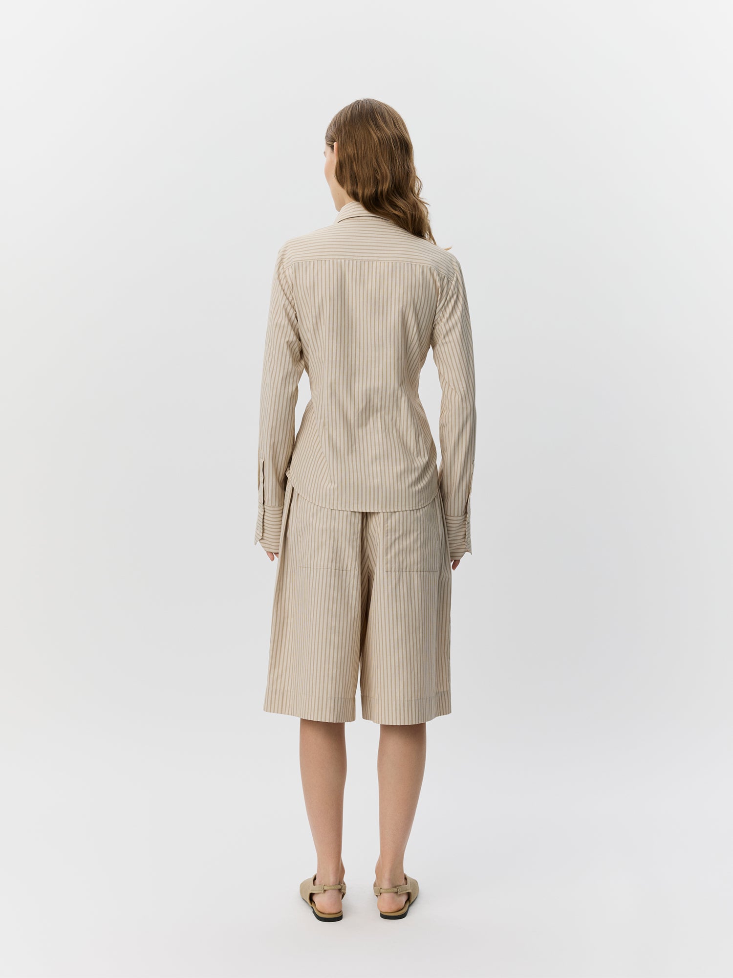 Sofie Schnoor WOMEN WILDASW SLIM FIT SHIRT Shirt 7118 Light Brown Striped