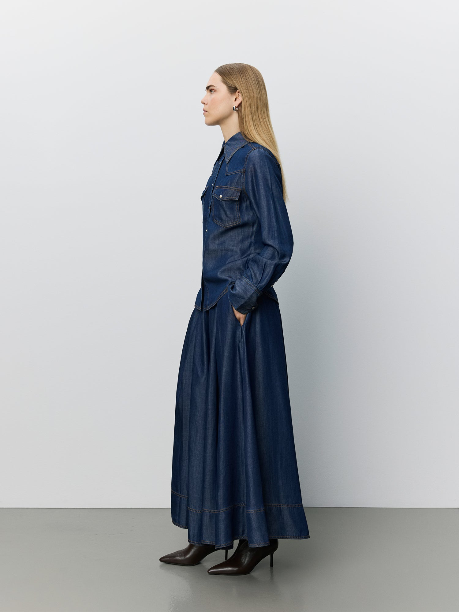 Sofie Schnoor WOMEN WILDYSW DENIM SHIRT Shirt 5090 Dark denim blue